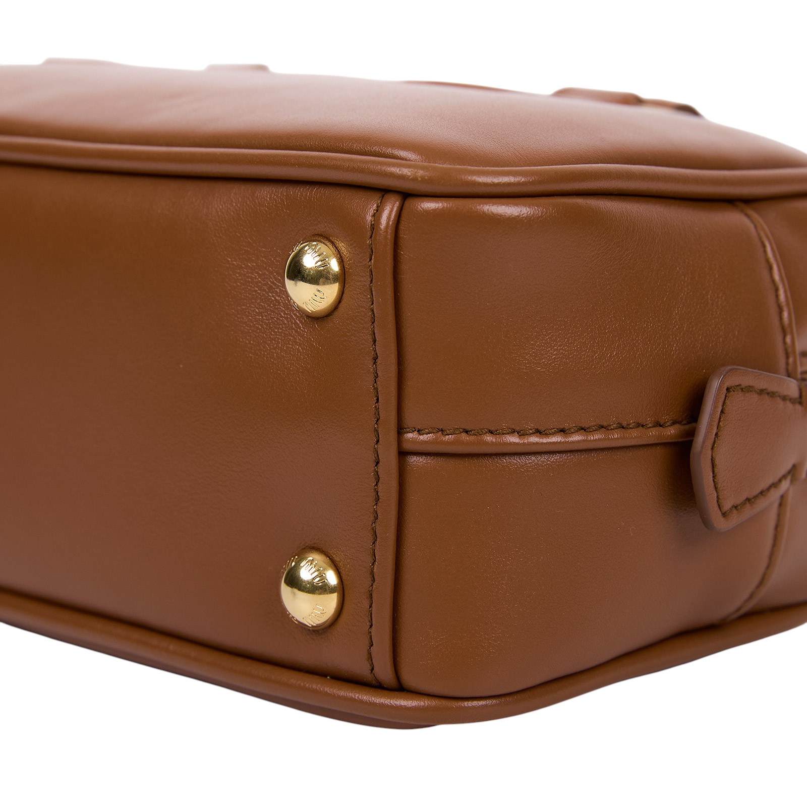 繆繆 MIU MIU Arcadie 皮革 手袋 標準 5BB142_ACR3 棕ARCADIE 2WAY 原廠盒子/防塵袋/背帶/購買證明