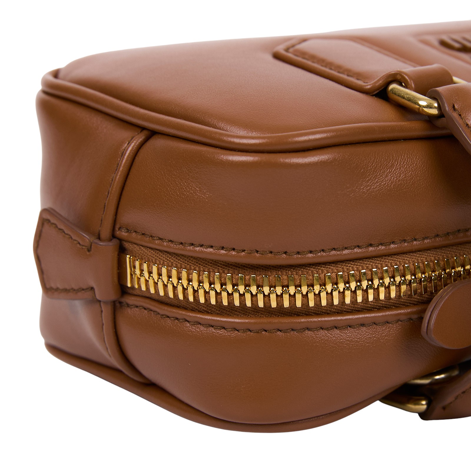 繆繆 MIU MIU Arcadie 皮革 手袋 標準 5BB142_ACR3 棕ARCADIE 2WAY 原廠盒子/防塵袋/背帶/購買證明