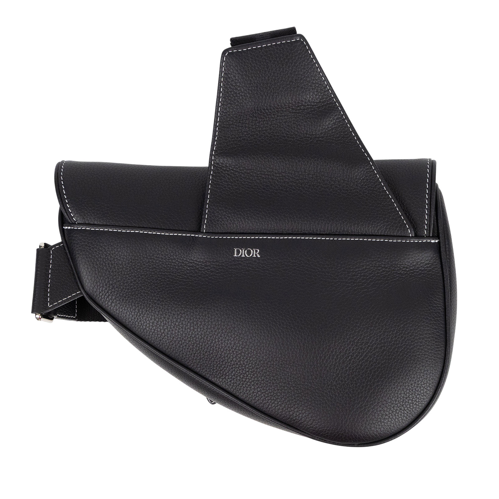 迪奧 CHRISTIAN DIOR Saddle 馬鞍包 1ADPO093YKK 黑粒面小牛皮SADDLE馬鞍包 無附屬品