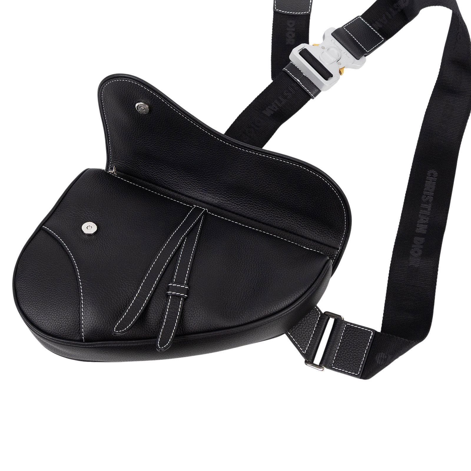 迪奧 CHRISTIAN DIOR Saddle 馬鞍包 1ADPO093YKK 黑粒面小牛皮SADDLE馬鞍包 無附屬品