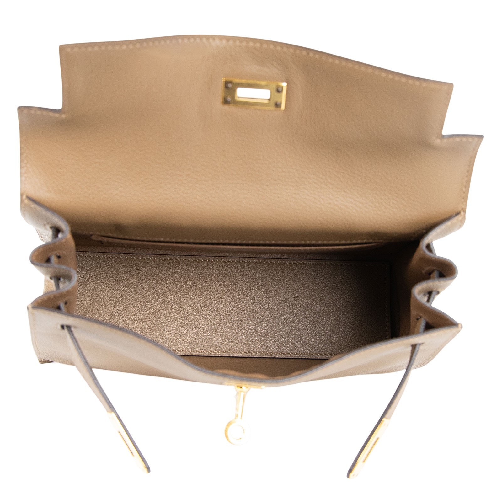 愛馬仕 Hermes Kelly Danse 側背 斜背 肩背包 威瑪犬米色 金色五金 H079008CCD0 /D刻  原廠盒子/防塵袋/背帶/購買證明