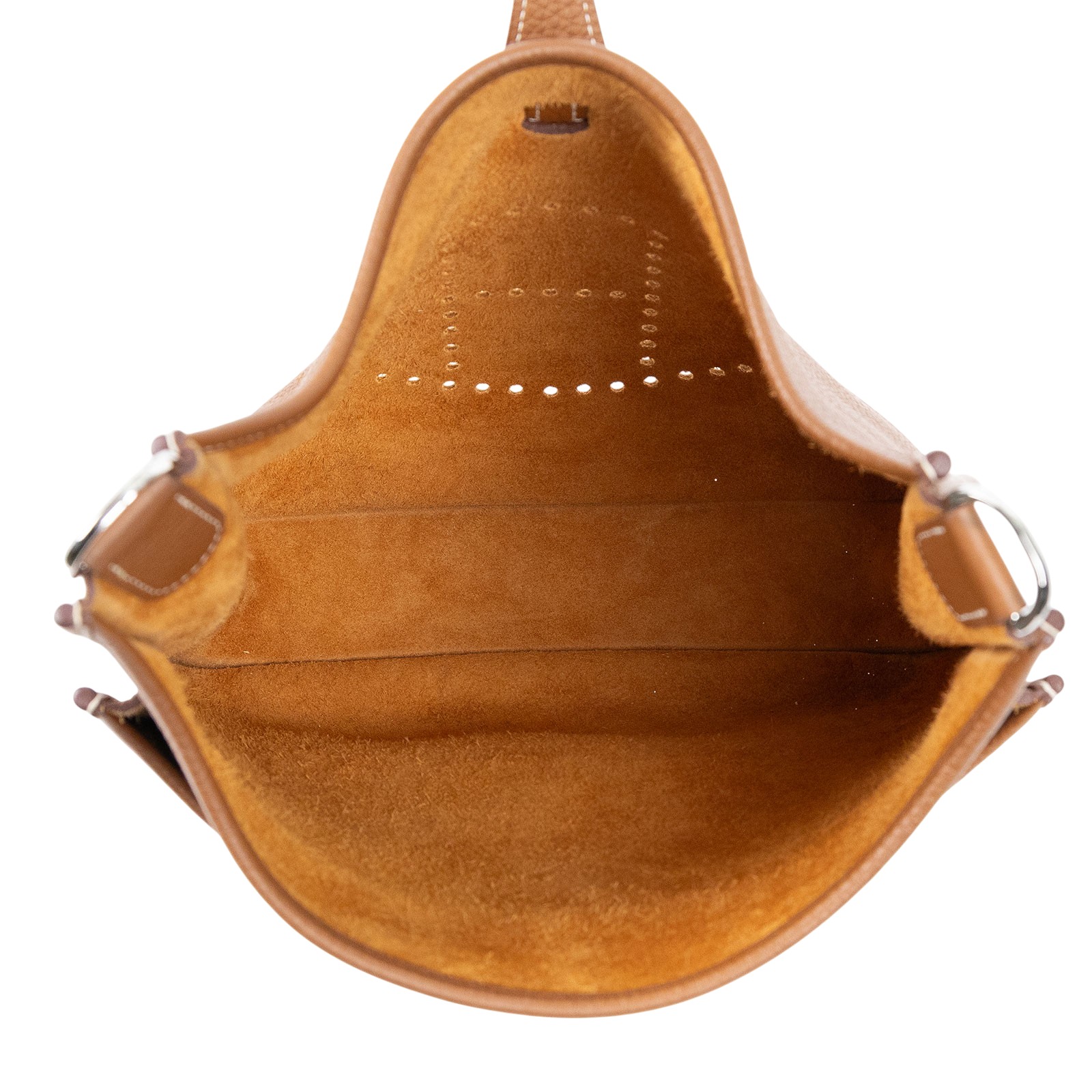 愛馬仕 Hermes Evelyne Bag 伊芙琳包 29 馬蹄型 銀色五金 金棕 H056277CK37 B刻  原廠盒子/防塵袋/背帶/購買證明影本