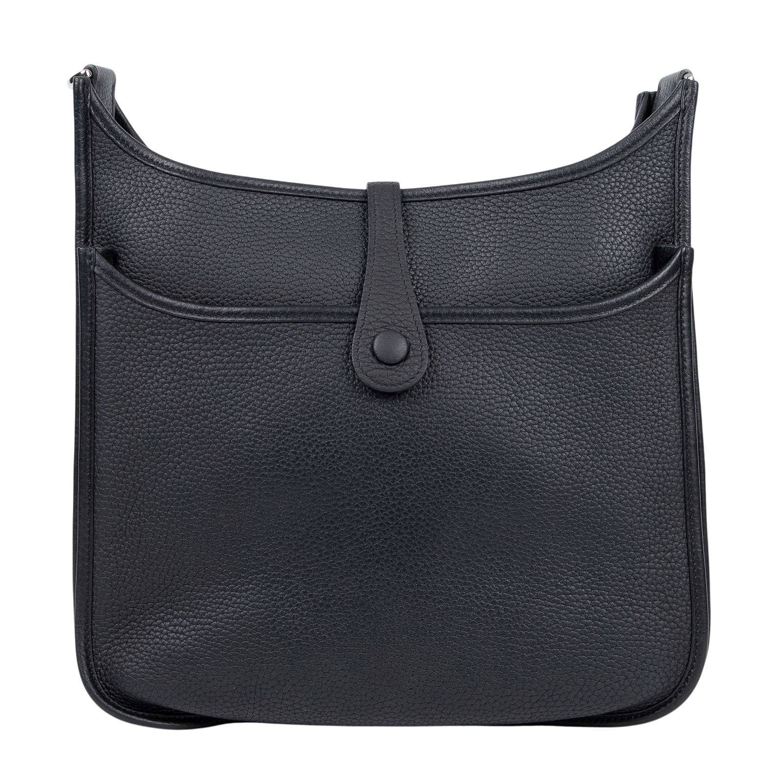 愛馬仕 Hermes Evelyne Bag 伊芙琳包 29 馬蹄型 EV29 U刻 黑EVELYNE29 防塵袋/背帶