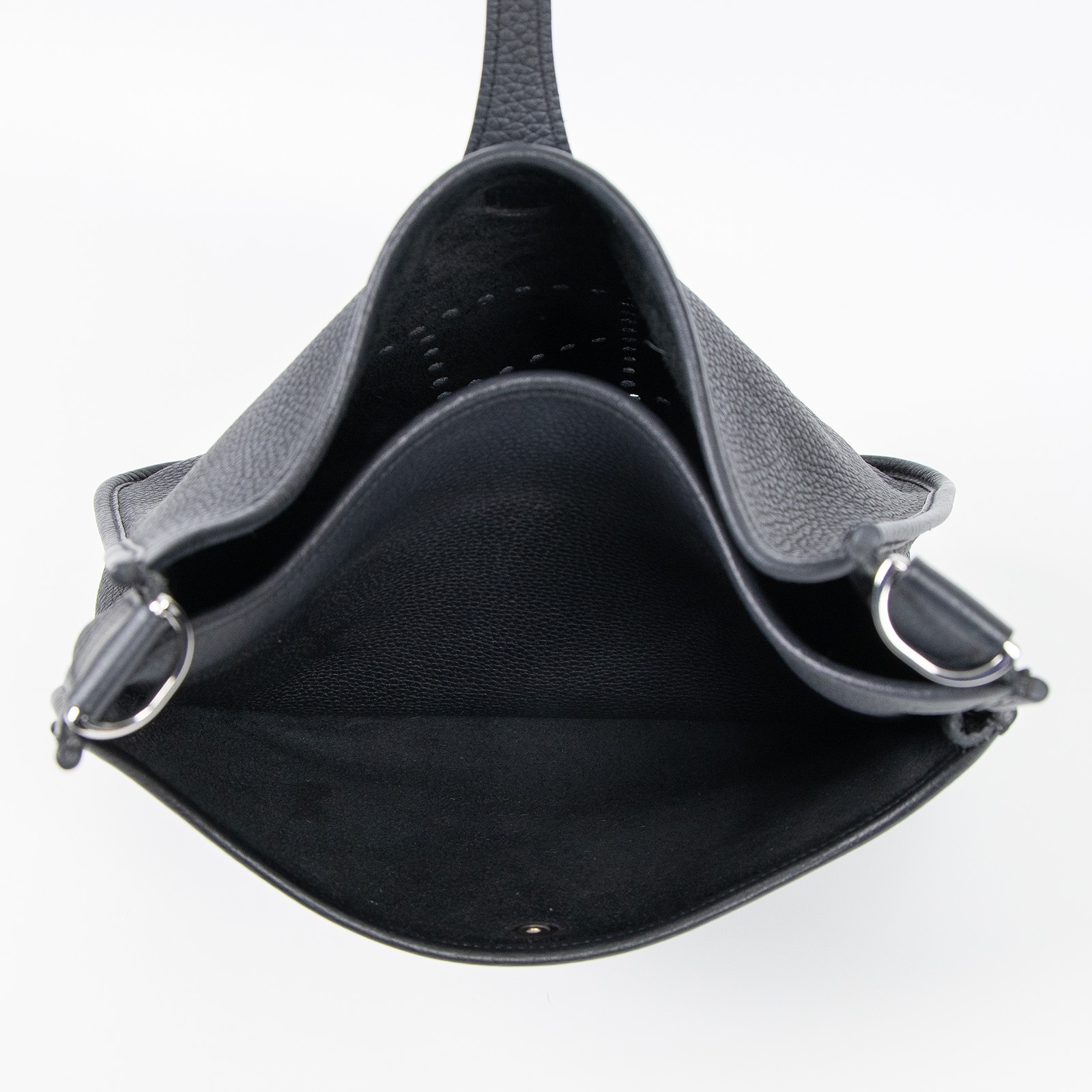 愛馬仕 Hermes Evelyne Bag 伊芙琳包 29 馬蹄型 EV29 U刻 黑EVELYNE29 防塵袋/背帶