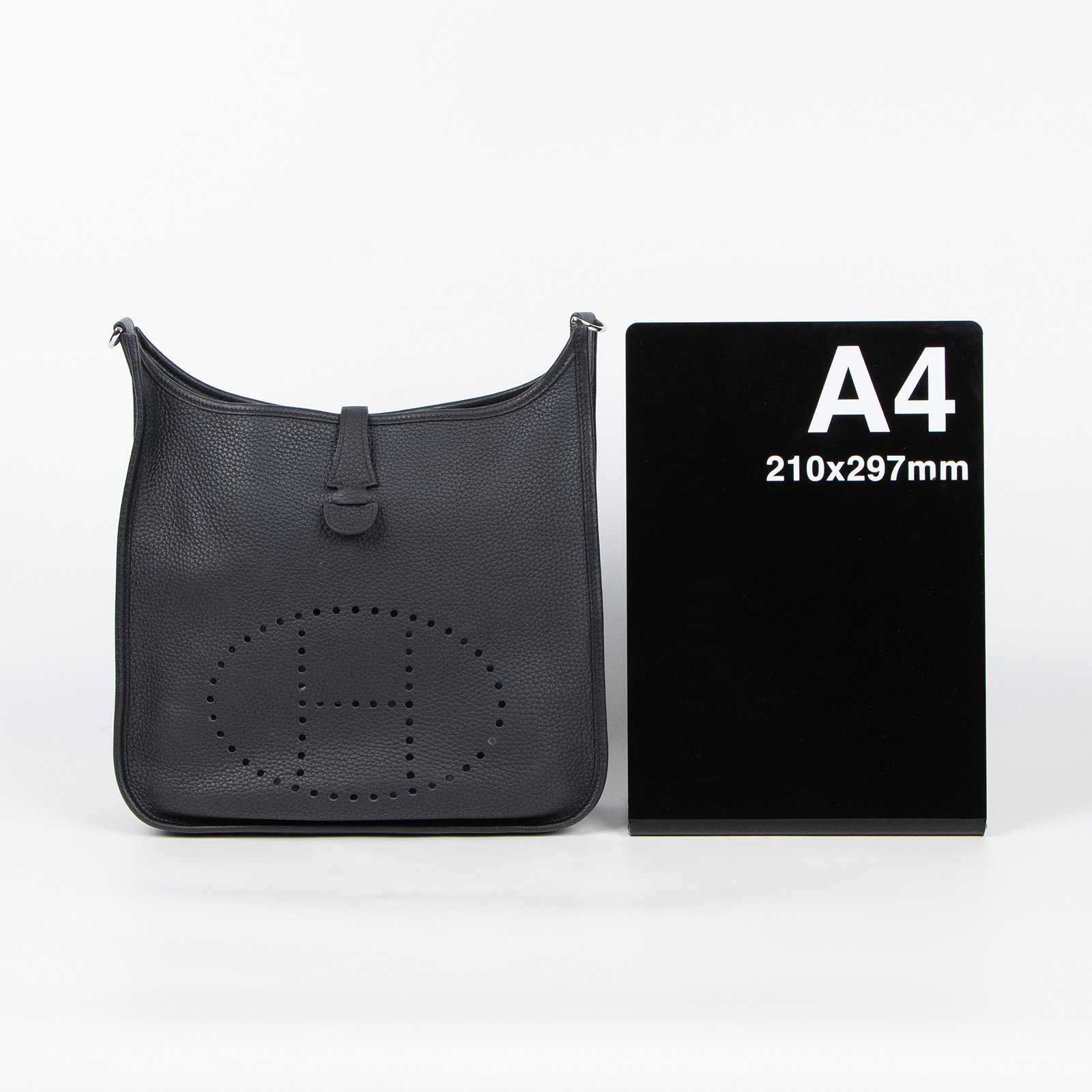 愛馬仕 Hermes Evelyne Bag 伊芙琳包 29 馬蹄型 EV29 U刻 黑EVELYNE29 防塵袋/背帶