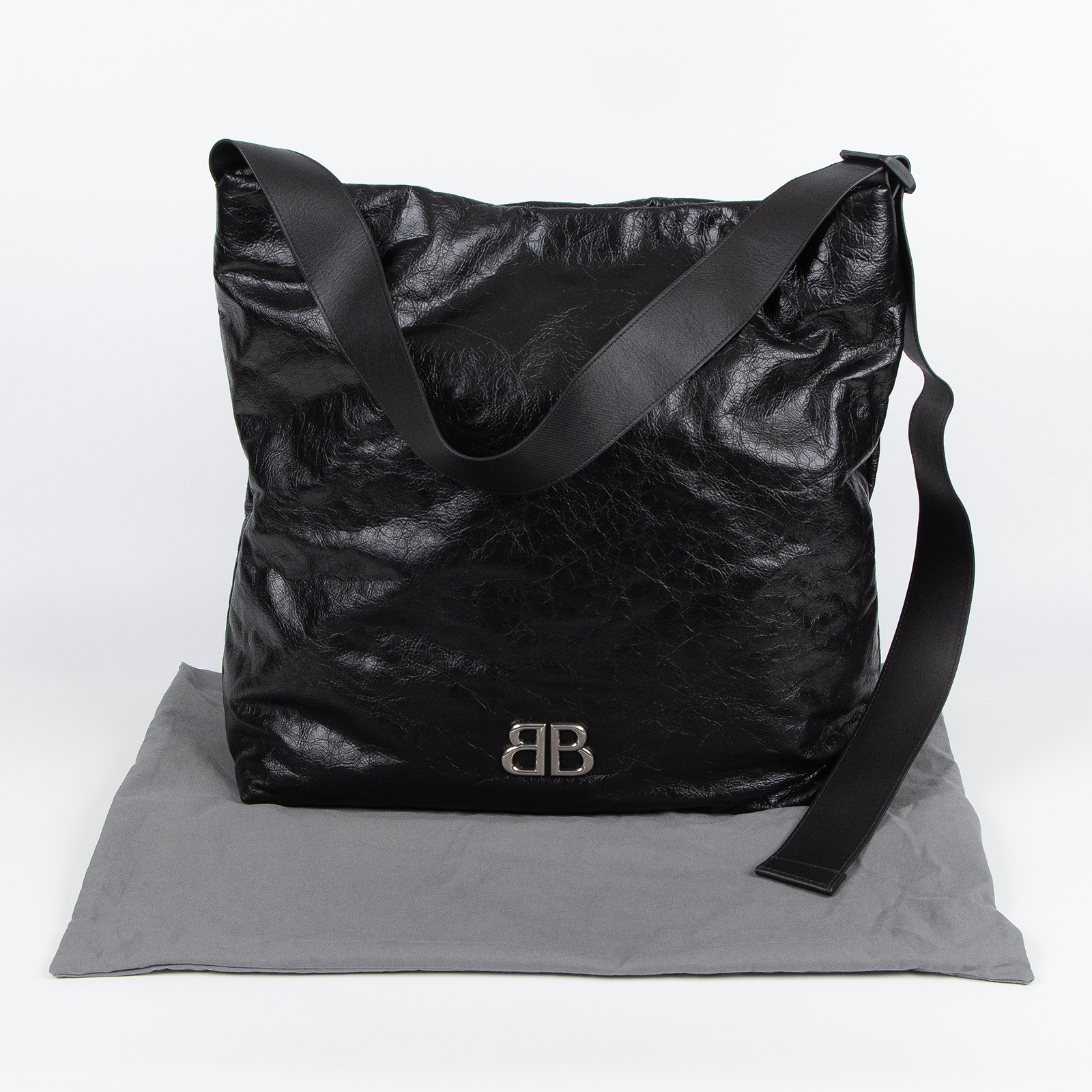 巴黎世家 BALENCIAGA Monaco 中型 Hobo 手提包 8016602ABAL 黑大托特包 防塵袋