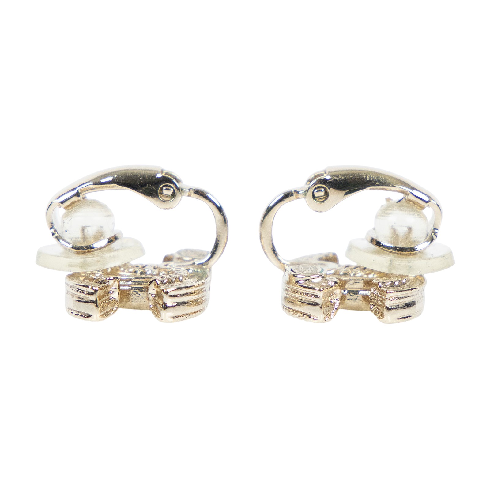 香奈兒 CHANEL C LOGO 夾式耳環 A19C 珍珠雙C耳環 夾式 原廠盒子