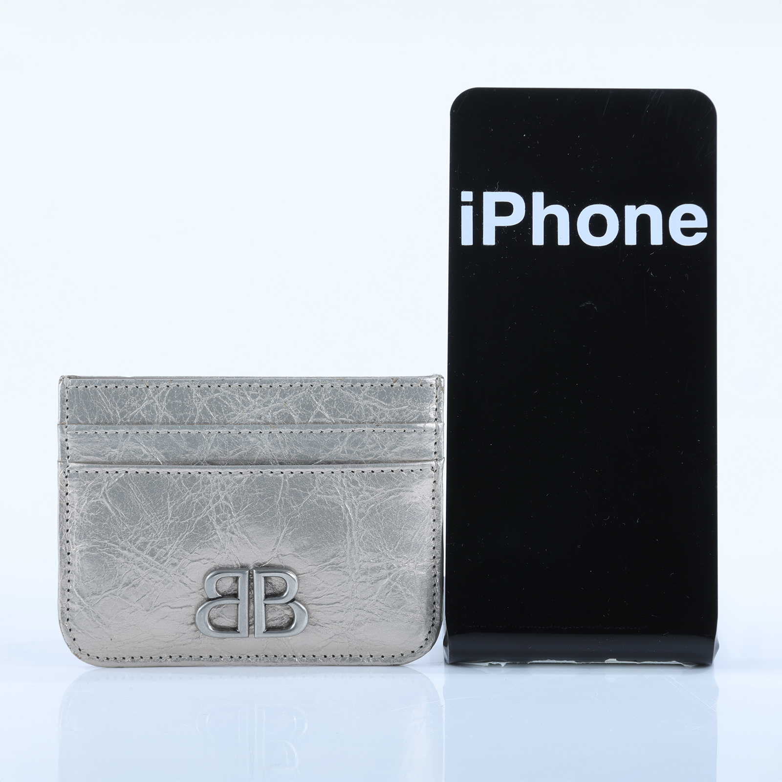 巴黎世家 BALENCIAGA Monaco 卡片夾 7654632AAYQ 銀卡夾套 原廠盒子/防塵袋