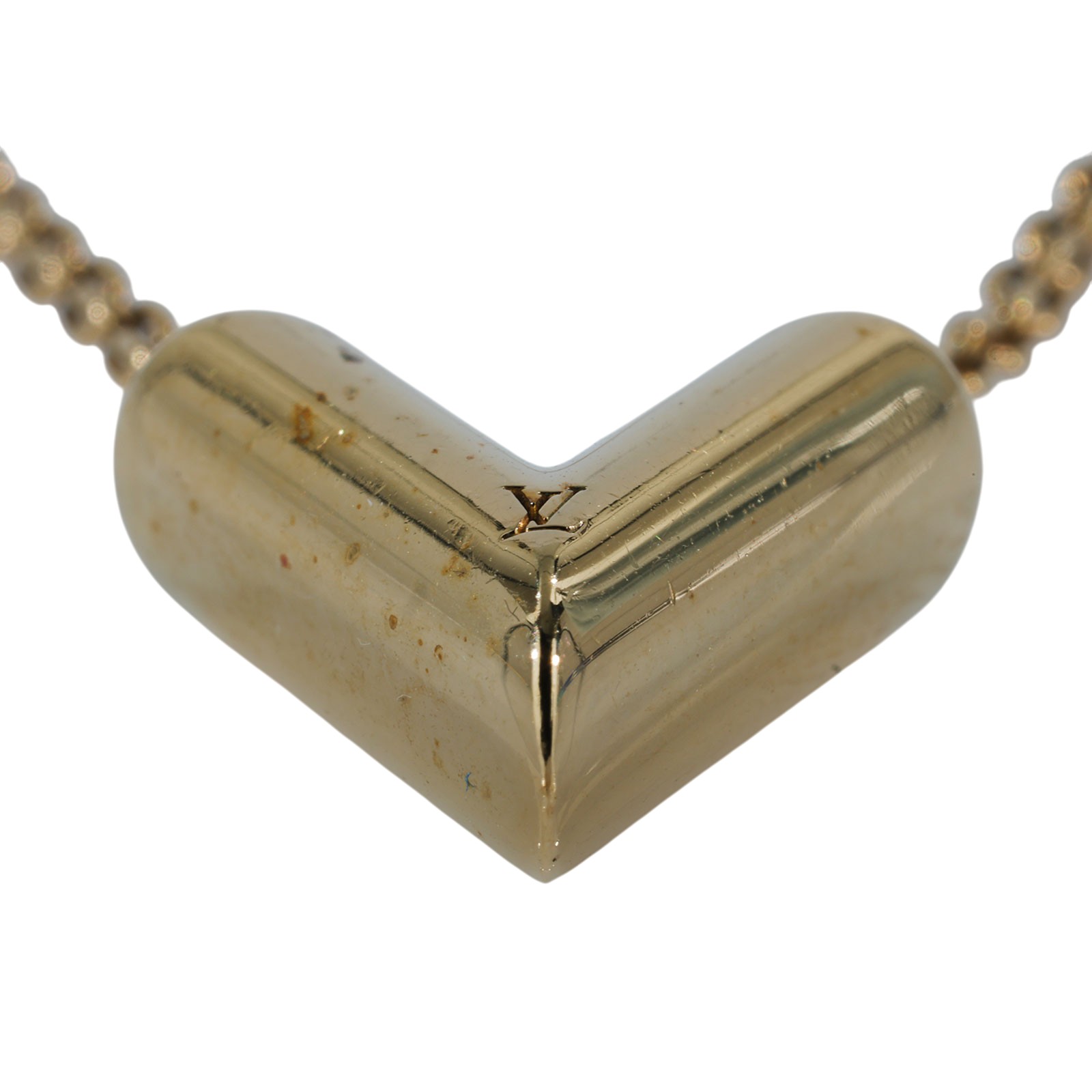 路易威登 LOUIS VUITTON Essential V 項鏈 金屬色 M61083 金色ESSENTIAL V項鍊 原廠盒子/防塵袋