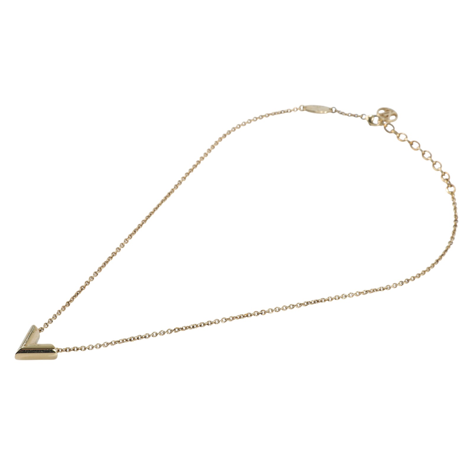 路易威登 LOUIS VUITTON Essential V 項鏈 金屬色 M61083 金色ESSENTIAL V項鍊 原廠盒子/防塵袋