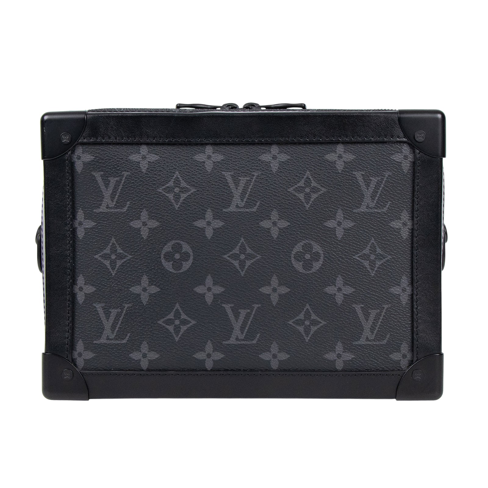 路易威登 LOUIS VUITTON SOFT TRUNK 老花 斜背包 黑色 M44730 黑原花SOFT TRUNK 原廠盒子/防塵袋