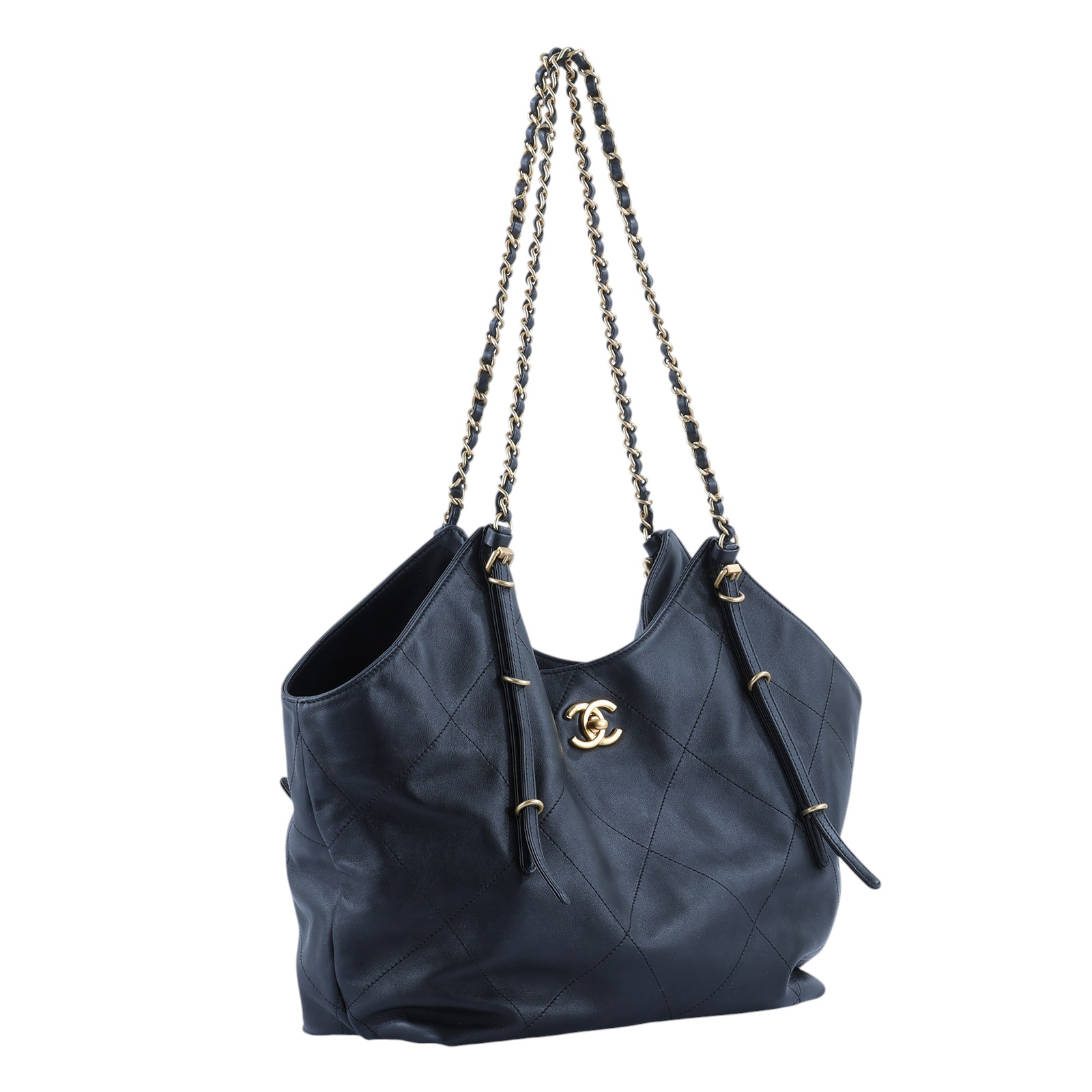 香奈兒 CHANEL 特大 購物袋 AS5463 晶片款 黑MAXI HOBO托特 原廠盒子/防塵袋/內袋