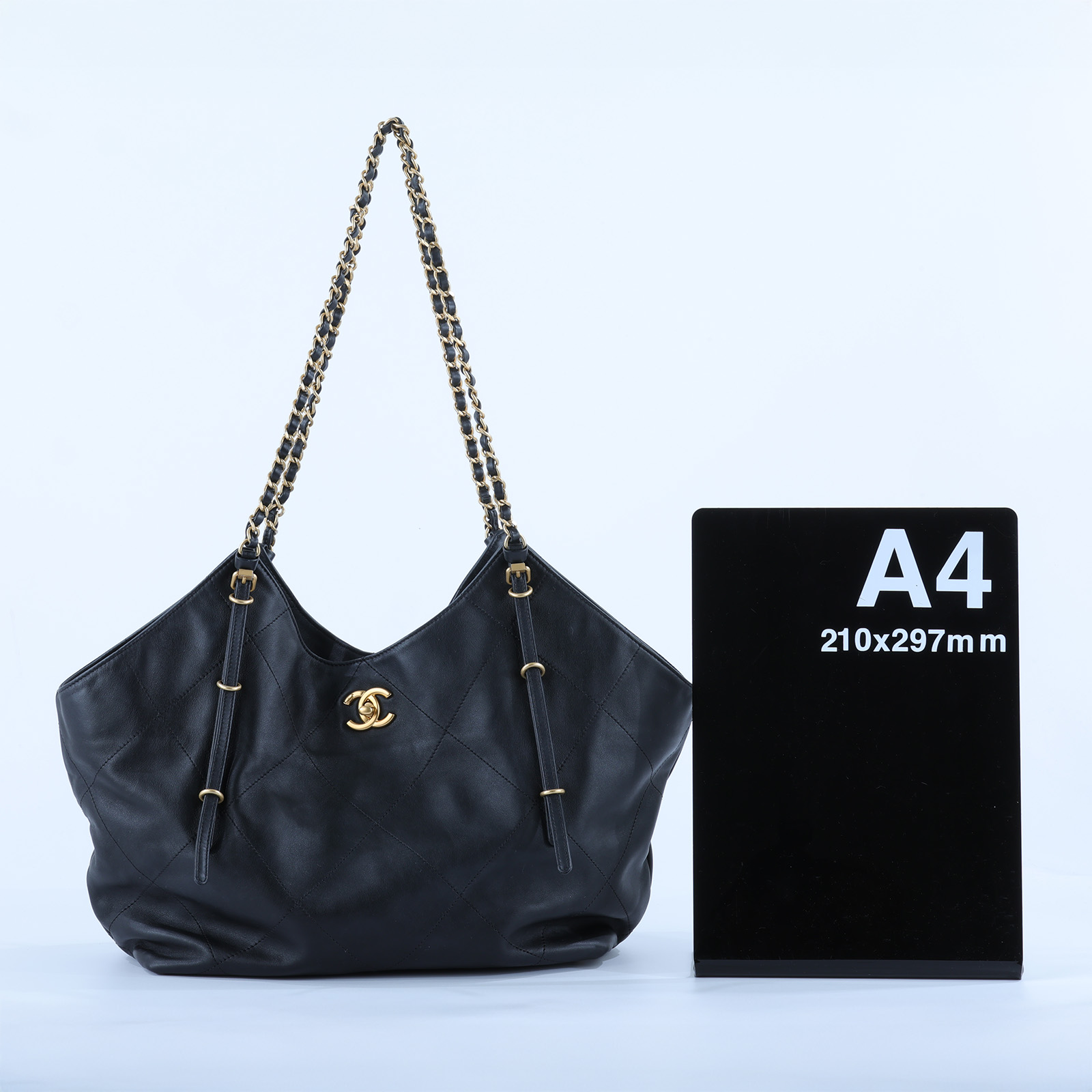 香奈兒 CHANEL 特大 購物袋 AS5463 晶片款 黑MAXI HOBO托特 原廠盒子/防塵袋/內袋