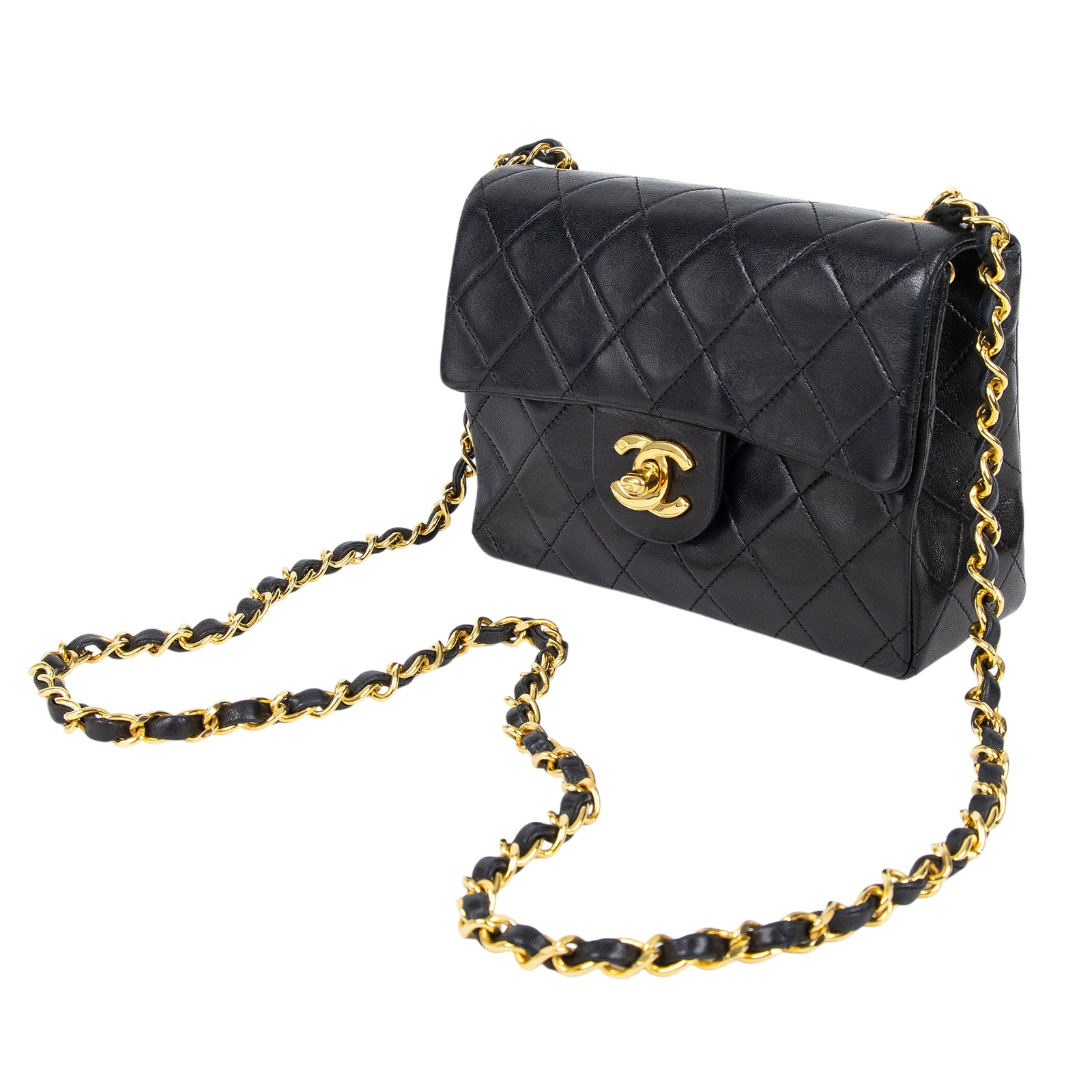 香奈兒 CHANEL Coco 17  肩背 斜背 口蓋包  1開黑金COCO17 保證卡