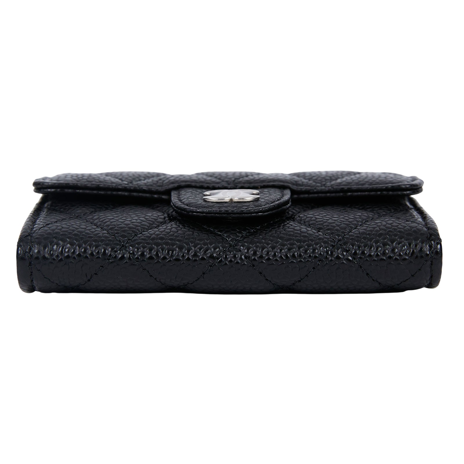 香奈兒 CHANEL 經典口蓋卡片夾 AP0214 晶片款 黑荔枝零錢卡包 原廠盒子/防塵袋