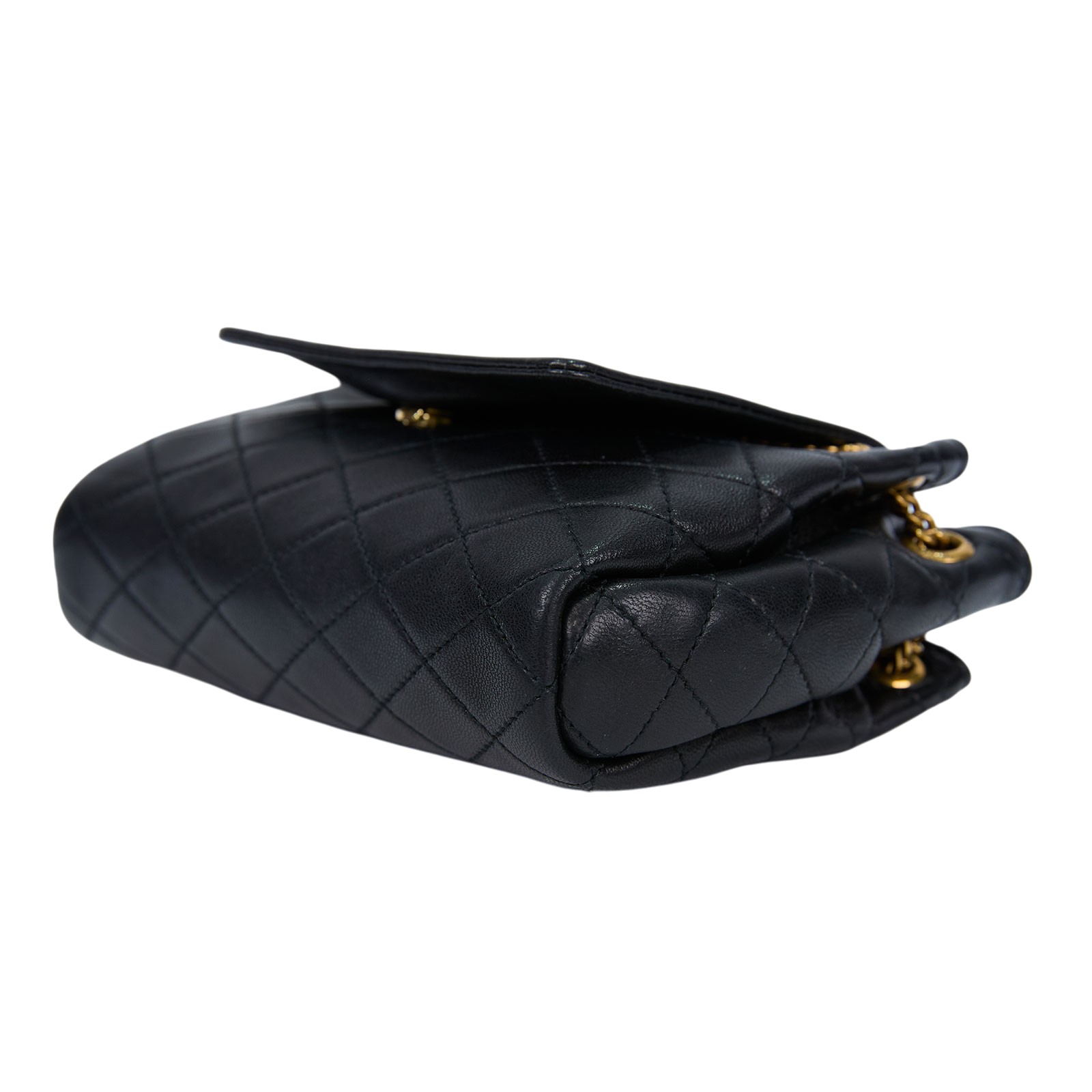 聖羅蘭 YSL SAINT LAURENT Nolia 小羊皮 迷你 手袋 肩背包 金色五金 6727381EL07 黑NOLITA 防塵袋