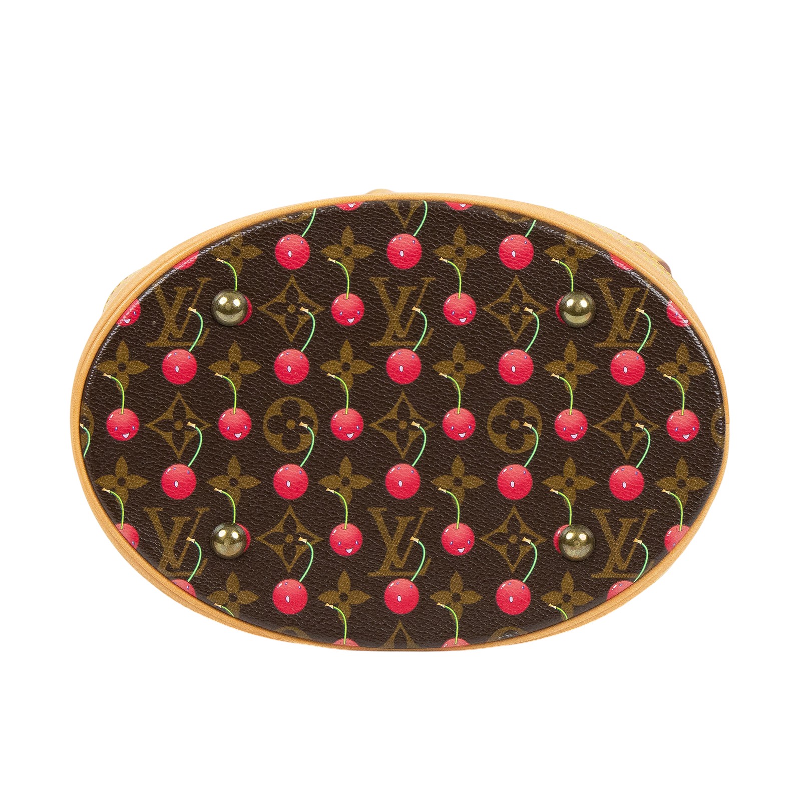 路易威登 LOUIS VUITTON Bucket 村上隆 櫻桃 水桶包 手提包 肩背包 老花 M95012 原花櫻桃水桶托特 防塵袋