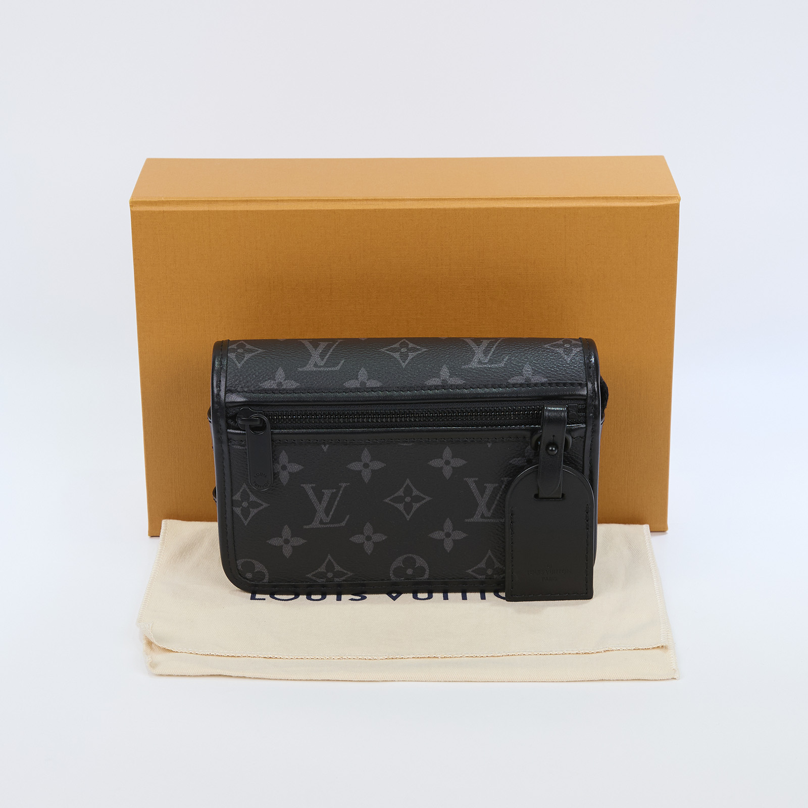 路易威登 LOUIS VUITTON Bosphore 可穿戴式錢包 M12599 晶片款 原花Bosphore 斜背包 原廠盒子/防塵袋