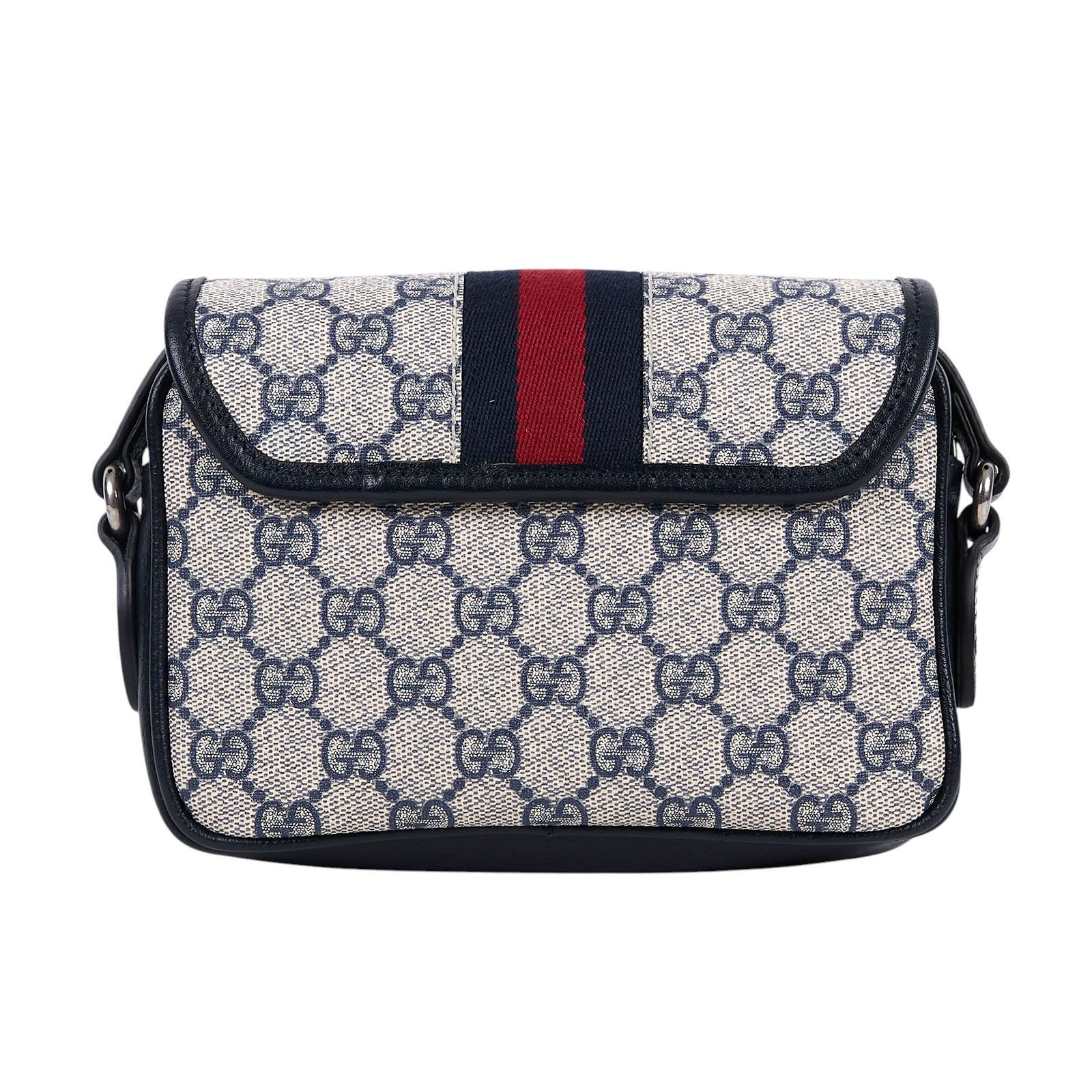 古馳 GUCCI ophidia 拉鍊 迷你 翻蓋包 藍色 772239 FACUK 藍OPHIDIA圓蓋斜背包 原廠盒子/防塵袋