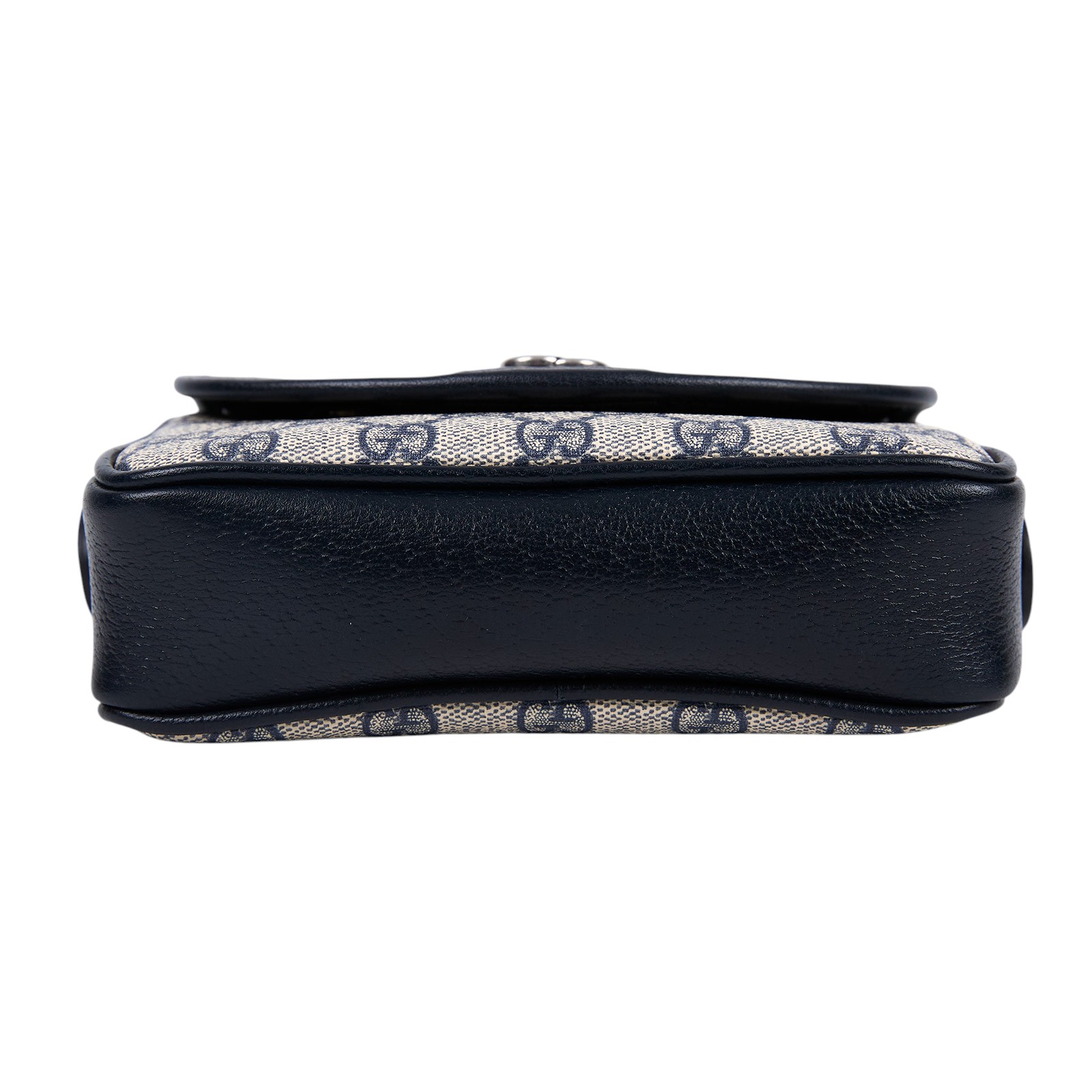 古馳 GUCCI ophidia 拉鍊 迷你 翻蓋包 藍色 772239 FACUK 藍OPHIDIA圓蓋斜背包 原廠盒子/防塵袋