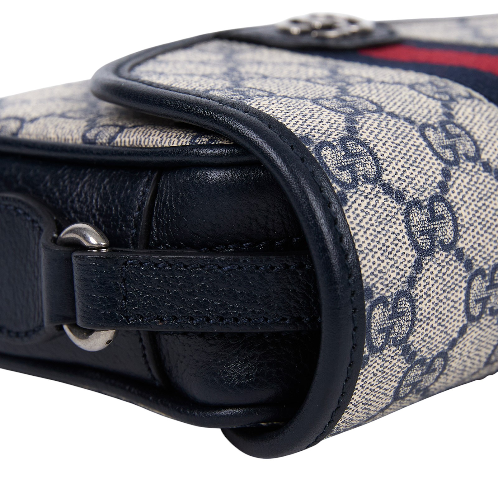 古馳 GUCCI ophidia 拉鍊 迷你 翻蓋包 藍色 772239 FACUK 藍OPHIDIA圓蓋斜背包 原廠盒子/防塵袋