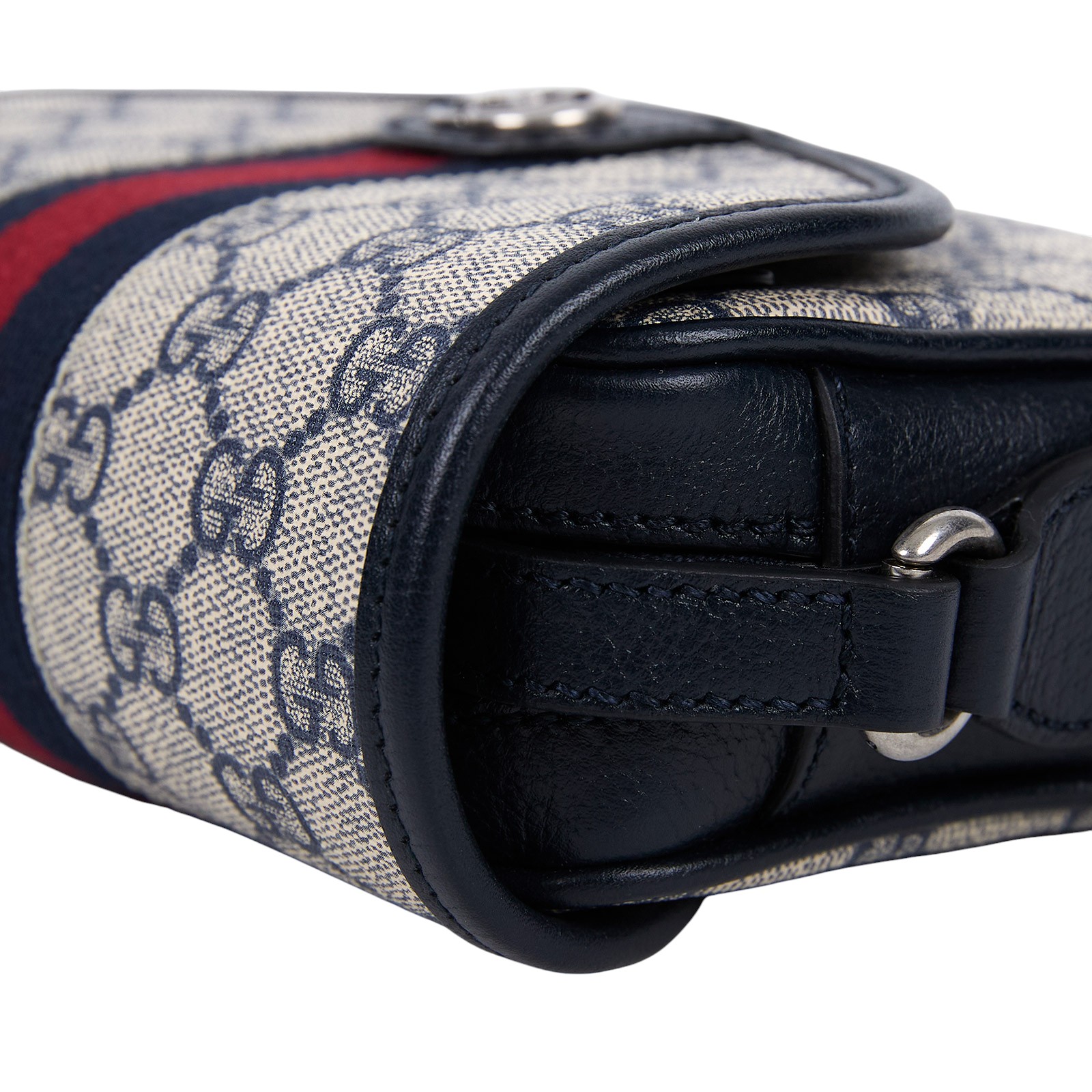 古馳 GUCCI ophidia 拉鍊 迷你 翻蓋包 藍色 772239 FACUK 藍OPHIDIA圓蓋斜背包 原廠盒子/防塵袋