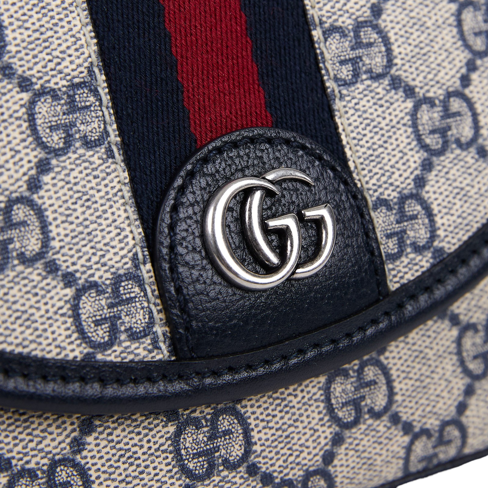 古馳 GUCCI ophidia 拉鍊 迷你 翻蓋包 藍色 772239 FACUK 藍OPHIDIA圓蓋斜背包 原廠盒子/防塵袋