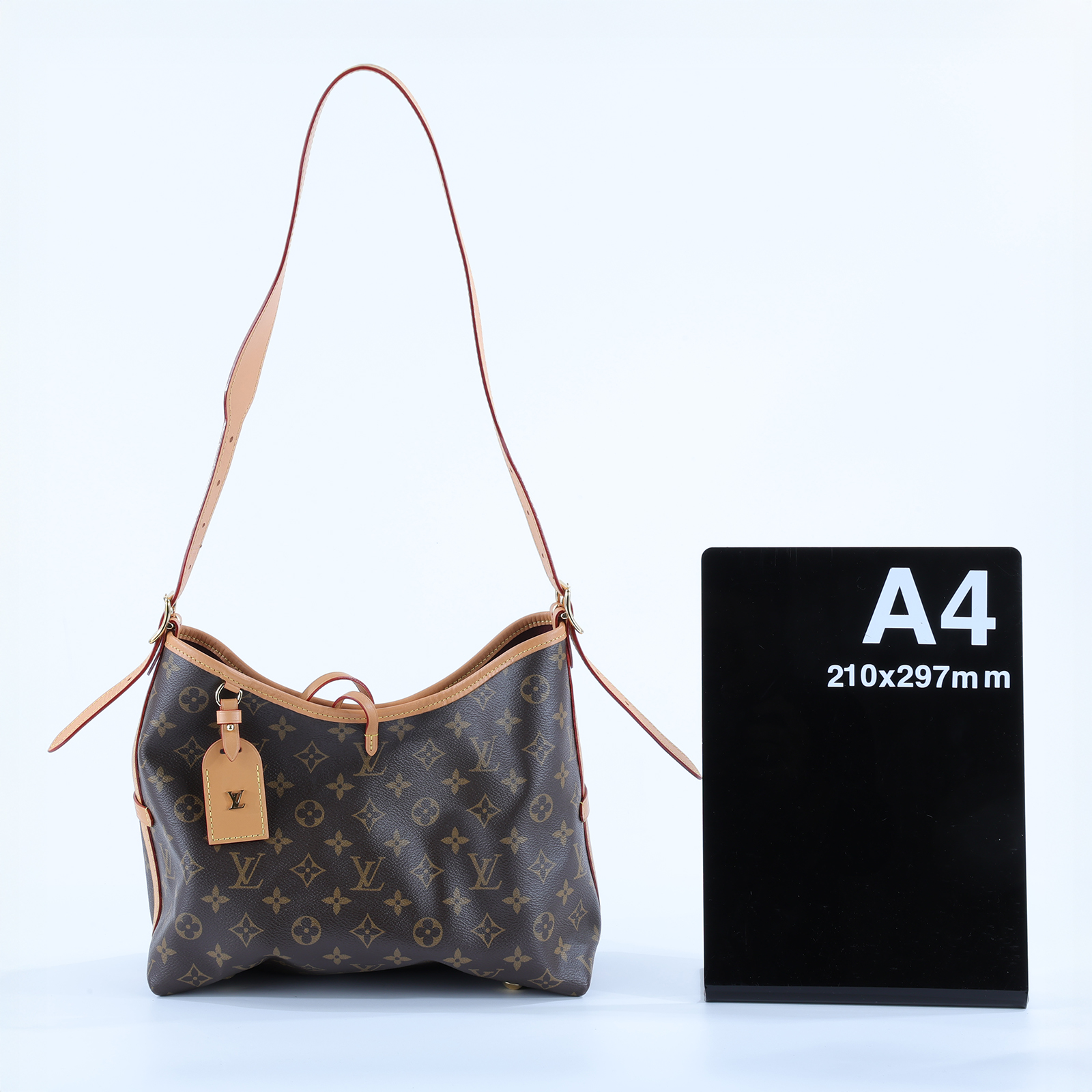 路易威登 LOUIS VUITTON CarryAll PM 原花 肩背包 M46203 晶片款 棕原花CarryAll PM 防塵袋/內袋