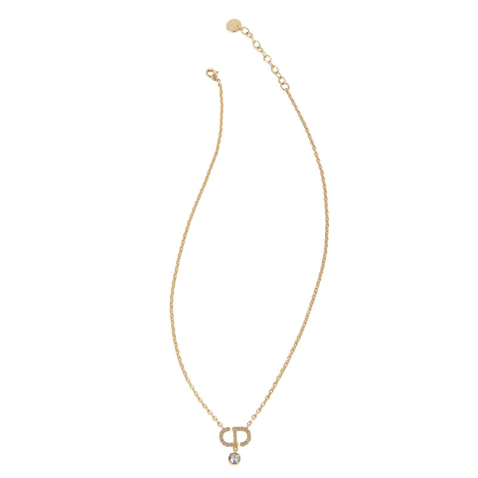 迪奧 CHRISTIAN DIOR Petit CD 項鍊 N2890WOMCY 水鑽CD項鍊 原廠盒子/防塵袋