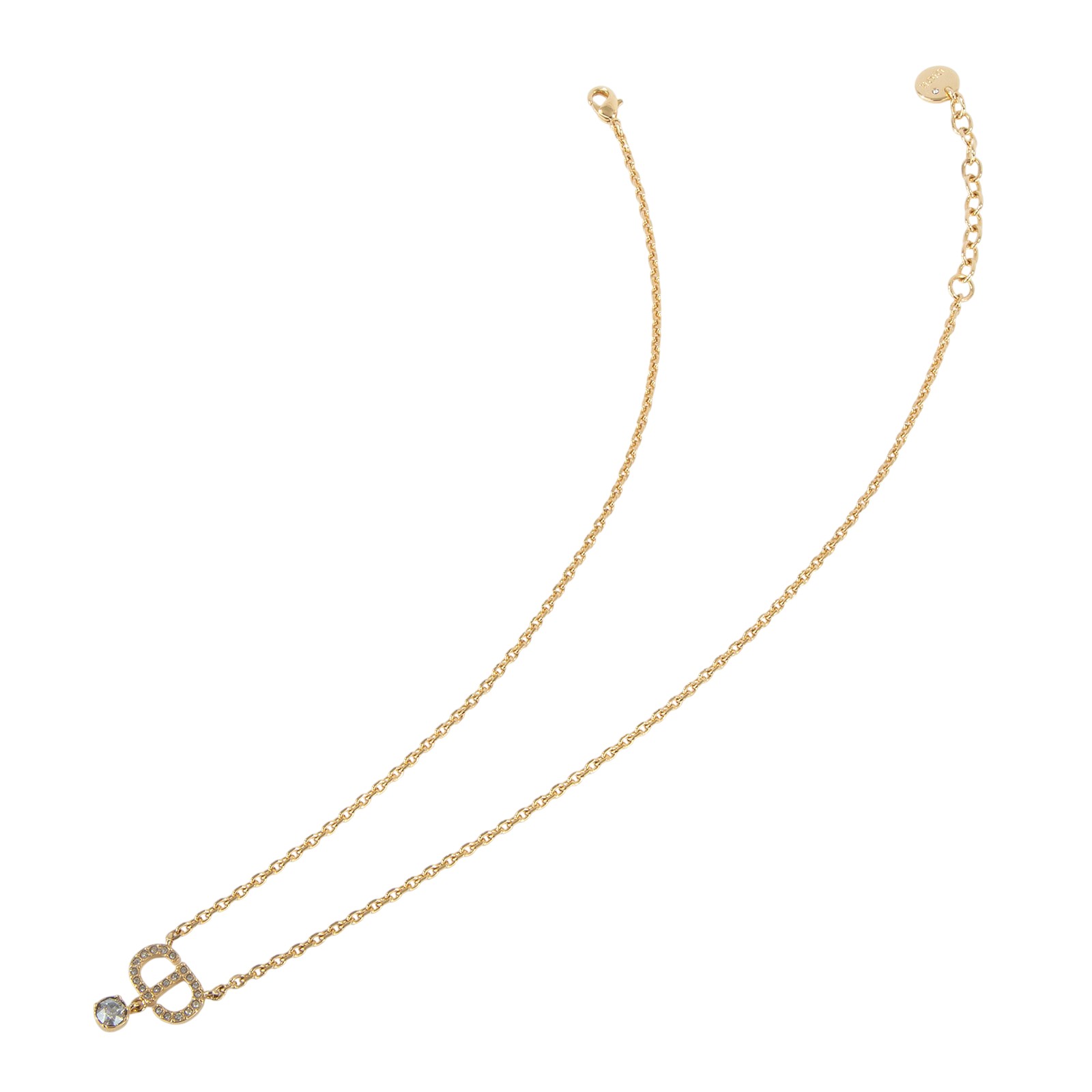 迪奧 CHRISTIAN DIOR Petit CD 項鍊 N2890WOMCY 水鑽CD項鍊 原廠盒子/防塵袋