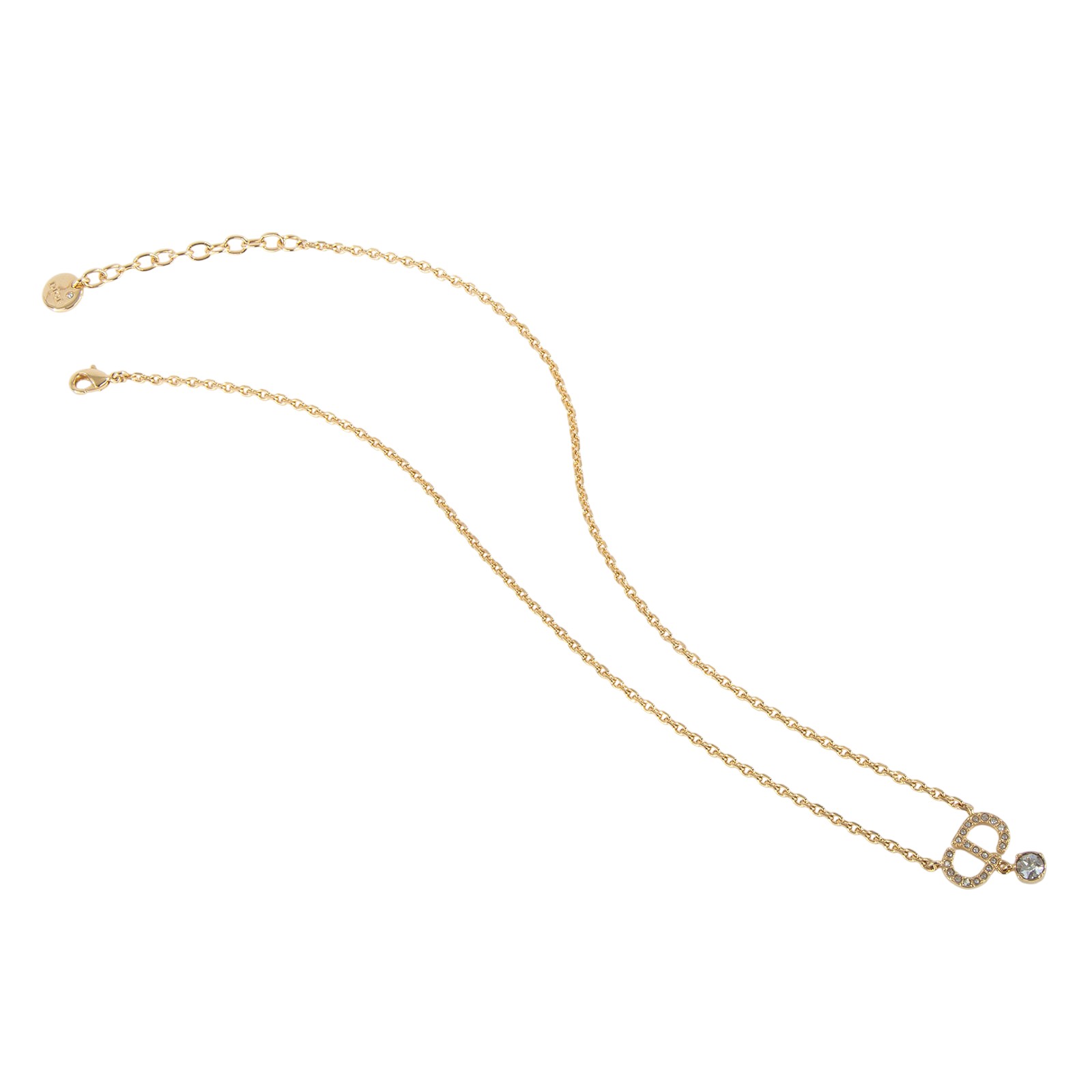 迪奧 CHRISTIAN DIOR Petit CD 項鍊 N2890WOMCY 水鑽CD項鍊 原廠盒子/防塵袋