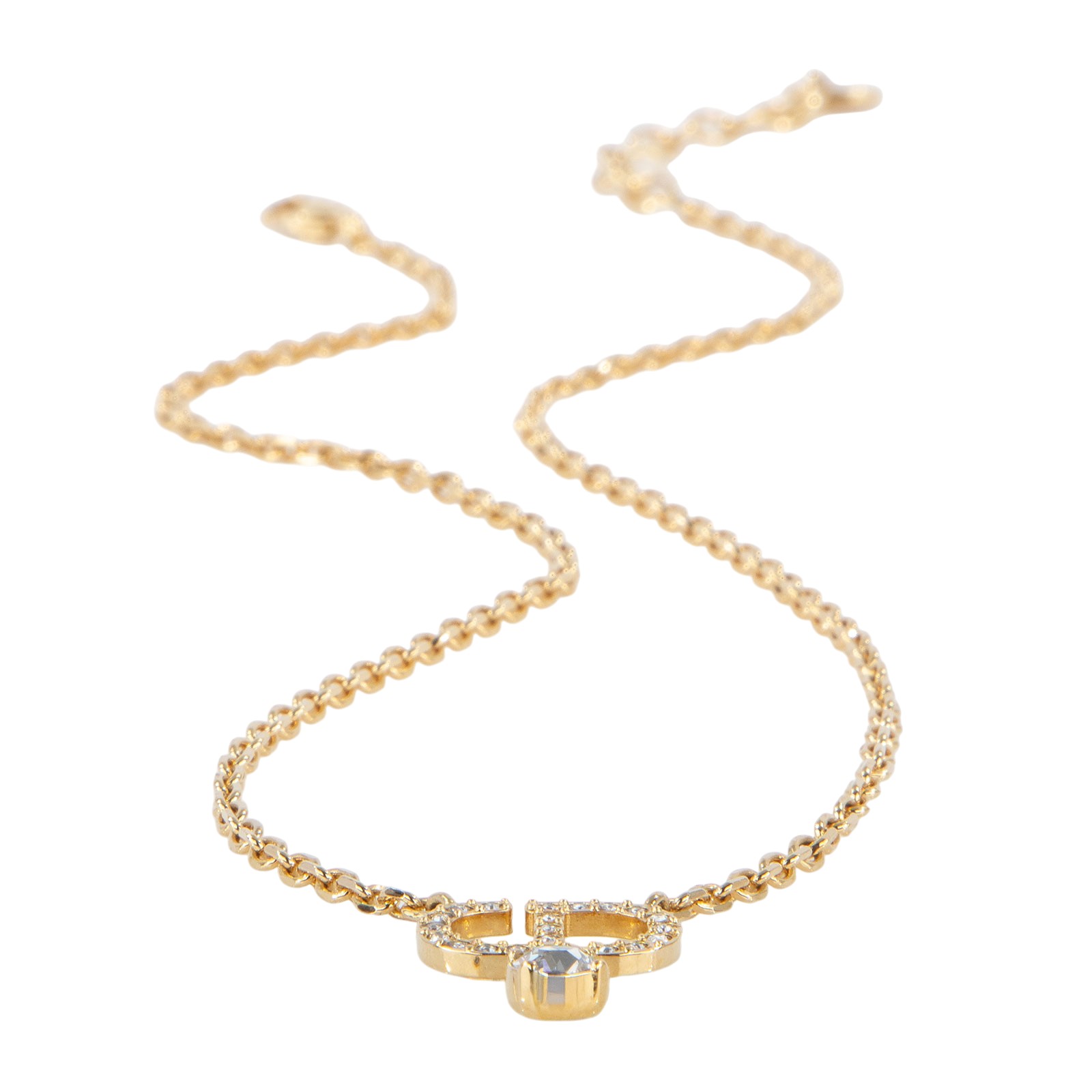 迪奧 CHRISTIAN DIOR Petit CD 項鍊 N2890WOMCY 水鑽CD項鍊 原廠盒子/防塵袋