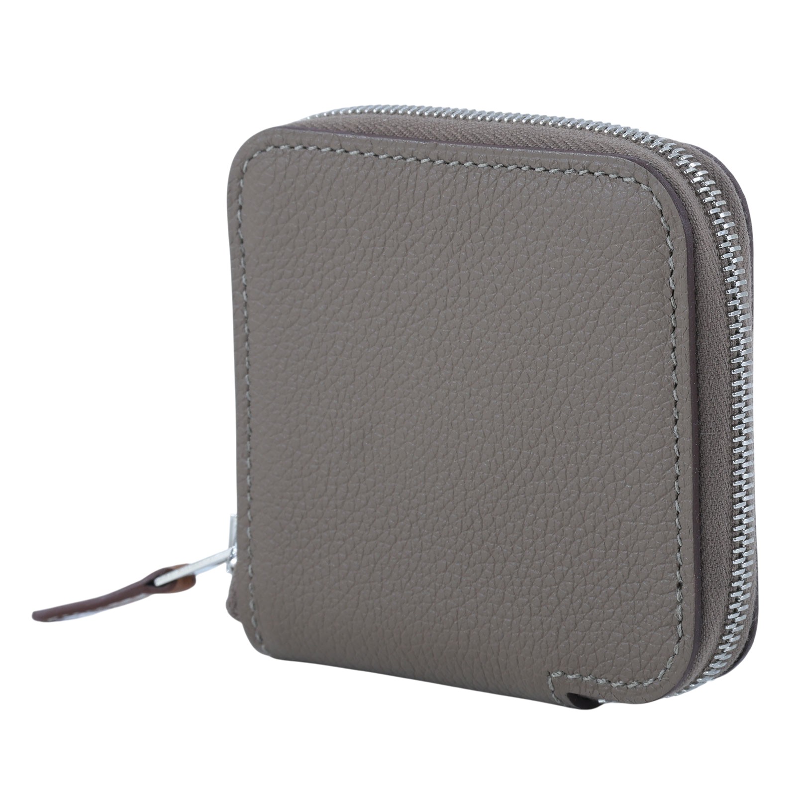 愛馬仕 Hermes SilkIn 拉鍊 絲巾 零錢包 SILKC K 大象灰絲巾零錢包 原廠盒子