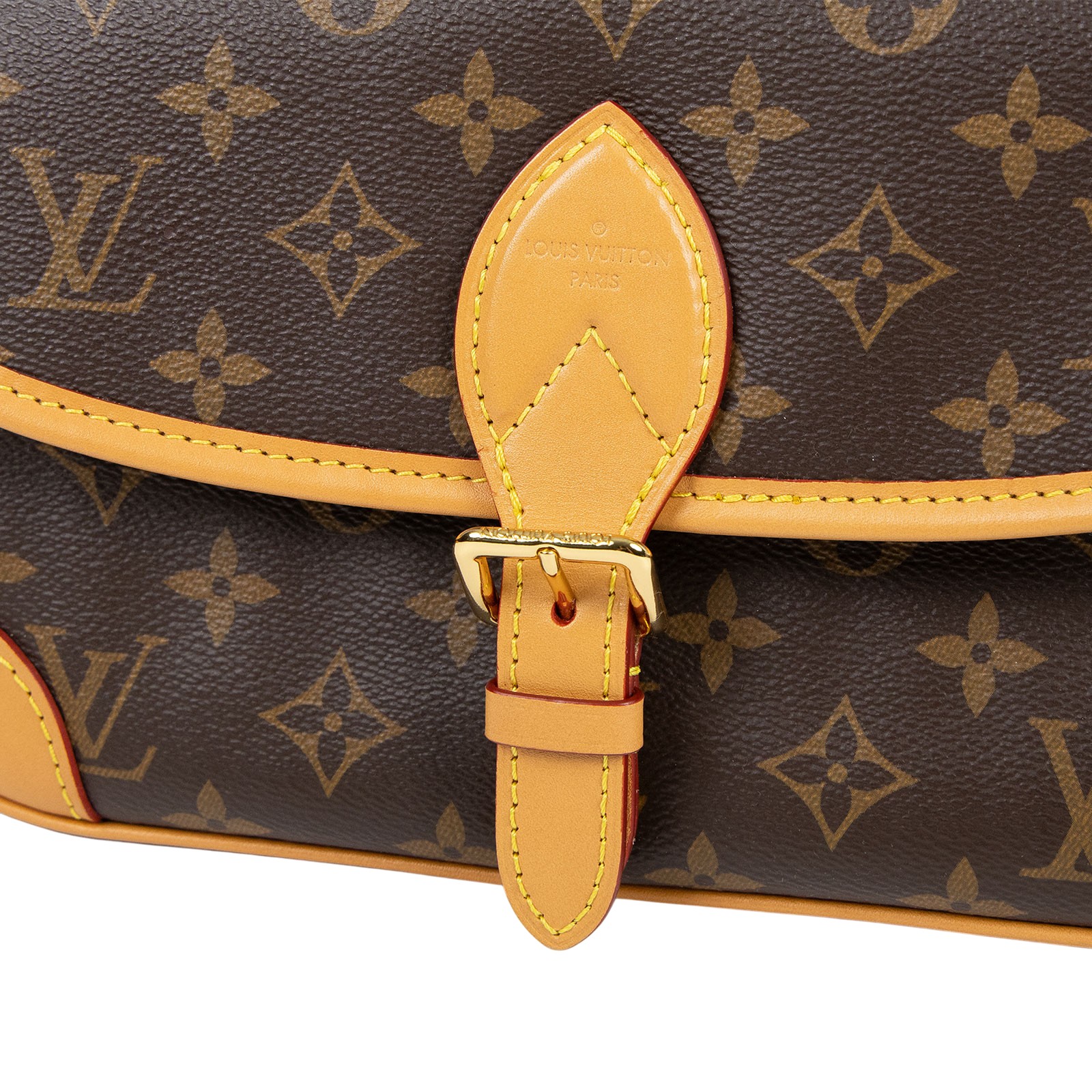路易威登 LOUIS VUITTON Diane 腋下包法棍 單肩背包 經典帆布 M45985 晶片款 原花DIANE肩背包 原廠盒子/防塵袋/背帶/購買證明