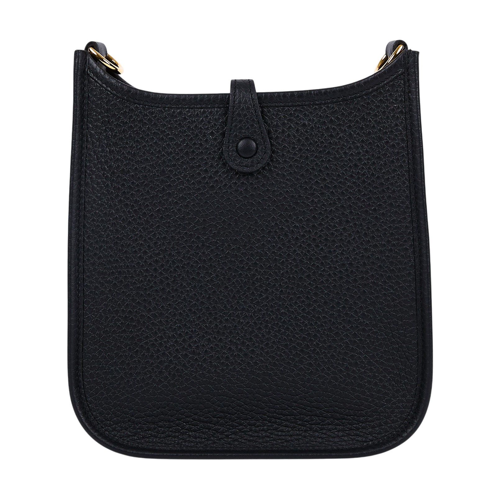 愛馬仕 Hermes Evelyne Bag Mini 伊芙琳包 Evelyne 16 黑色 金色五金 H069426CC89 K刻  原廠盒子/防塵袋/背帶