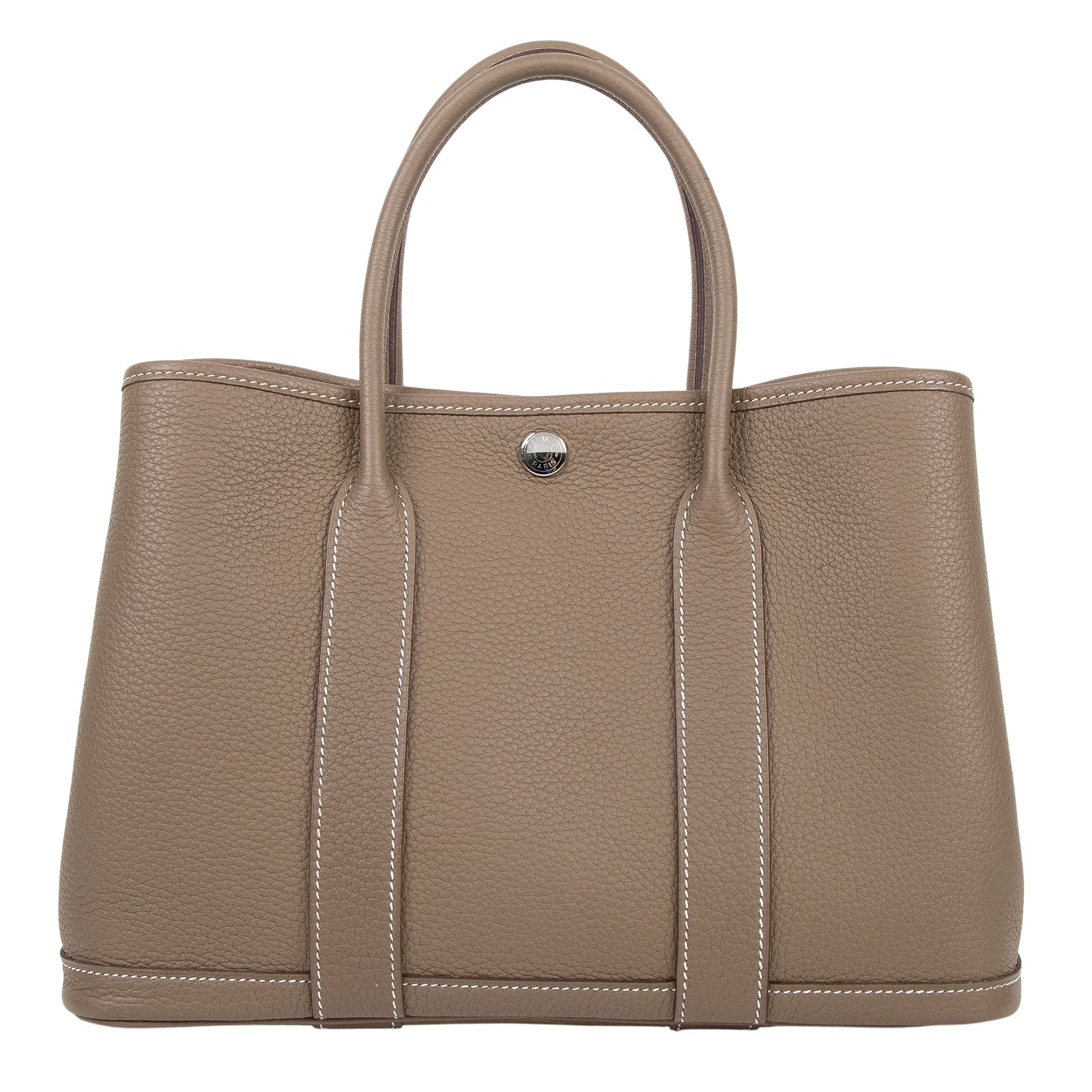 愛馬仕 Hermes Garden Party 花園派對包 30 大象灰 銀色五金 H051568CK18 /B刻  原廠盒子/防塵袋/購買證明影本