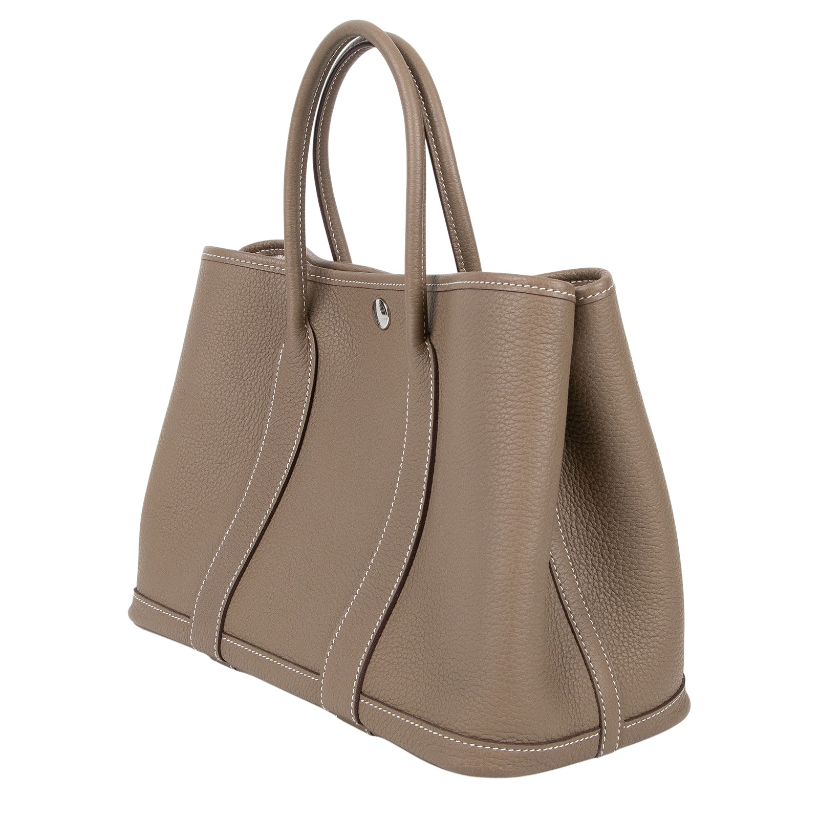 愛馬仕 Hermes Garden Party 花園派對包 30 大象灰 銀色五金 H051568CK18 /B刻  原廠盒子/防塵袋/購買證明影本