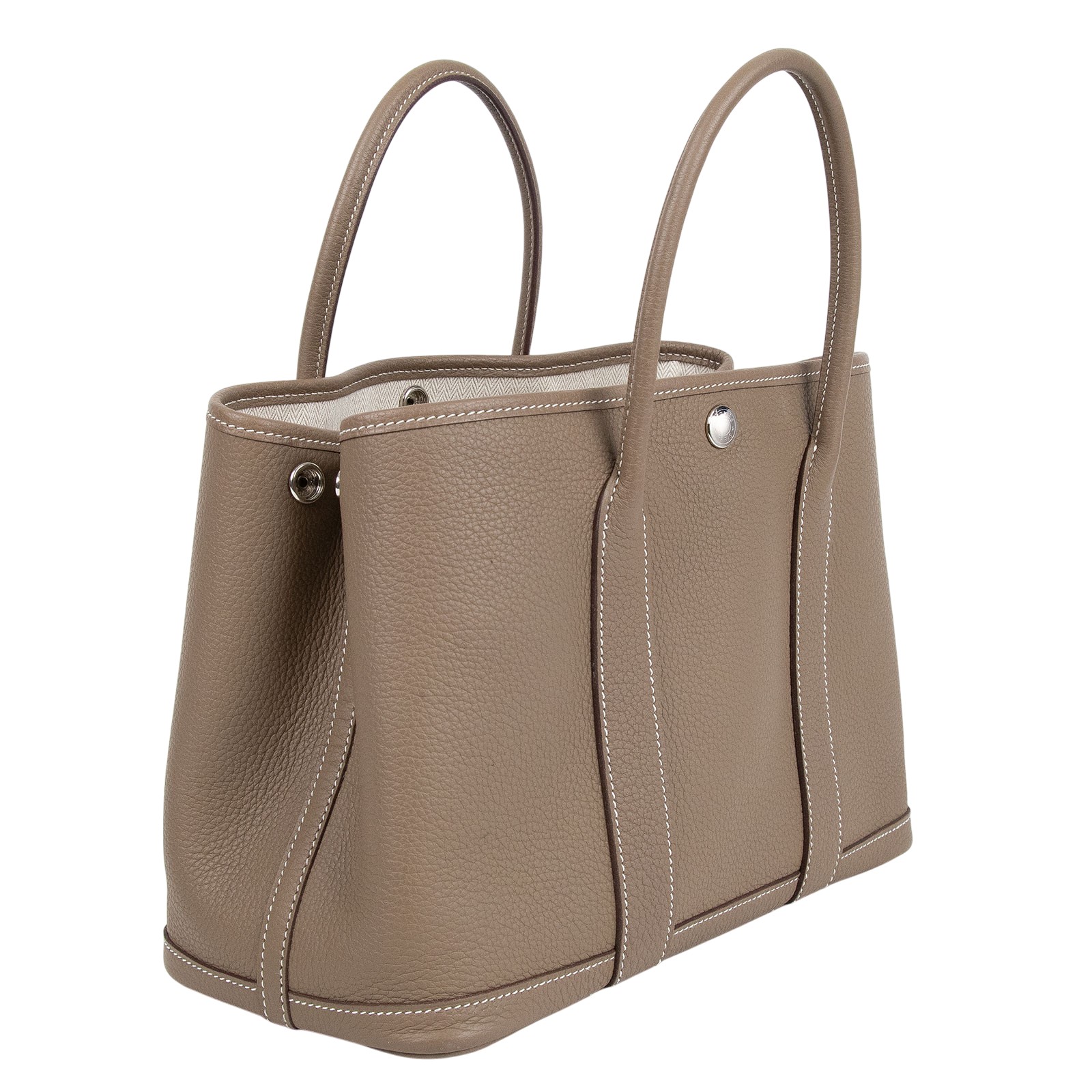 愛馬仕 Hermes Garden Party 花園派對包 30 大象灰 銀色五金 H051568CK18 /B刻  原廠盒子/防塵袋/購買證明影本