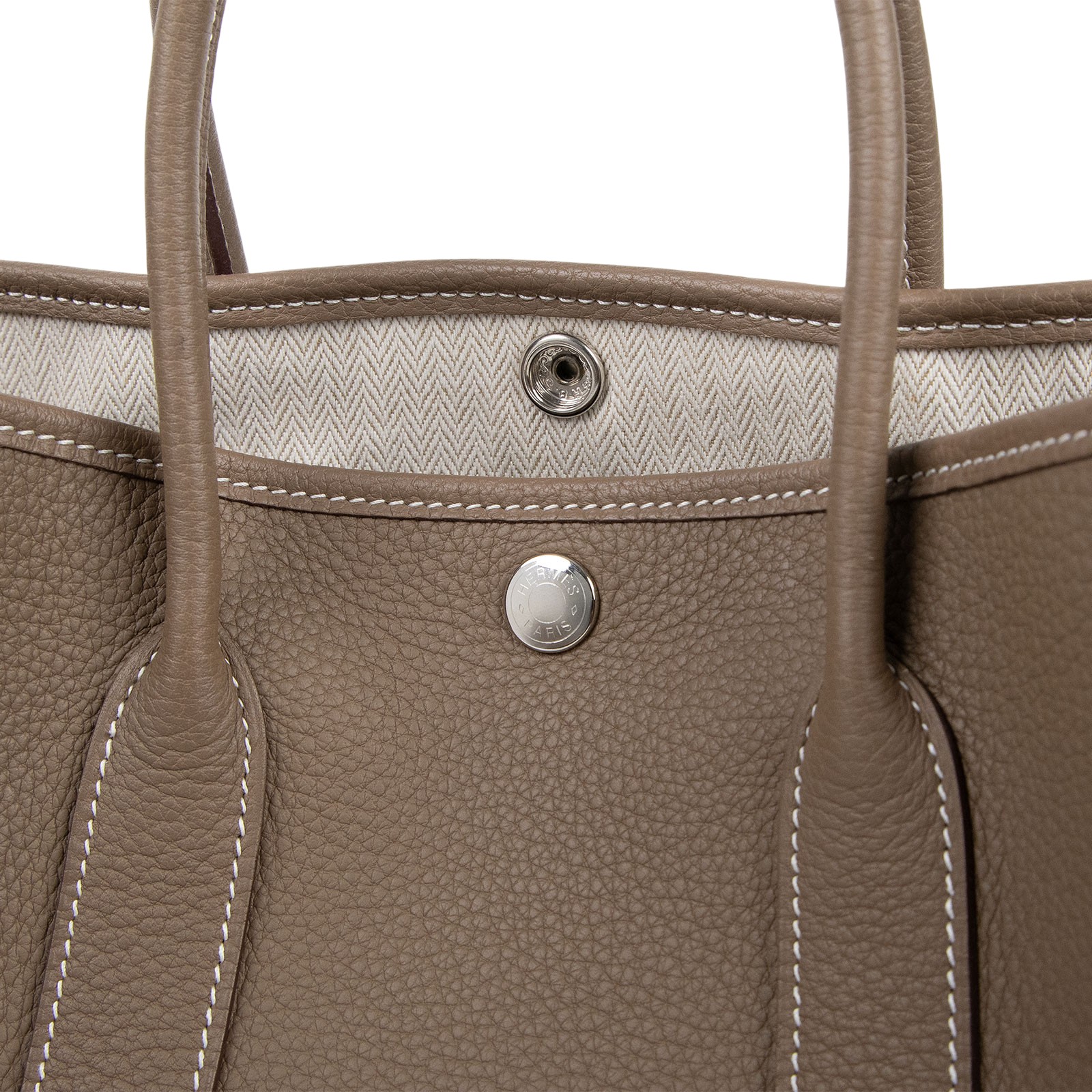 愛馬仕 Hermes Garden Party 花園派對包 30 大象灰 銀色五金 H051568CK18 /B刻  原廠盒子/防塵袋/購買證明影本