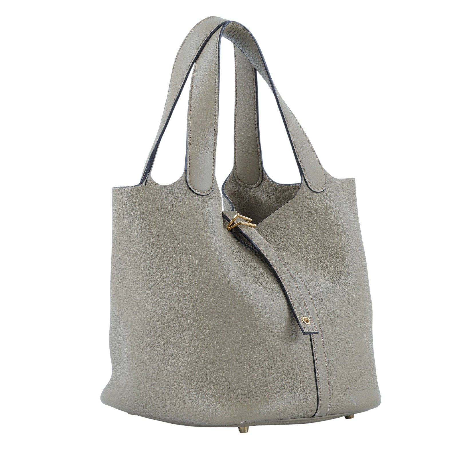 愛馬仕 Hermes Picotin Lock 22 菜籃子包 金色五金 馬爾法米色 H060991CC8Q /W刻  原廠盒子/防塵袋/鎖組/購買證明影本