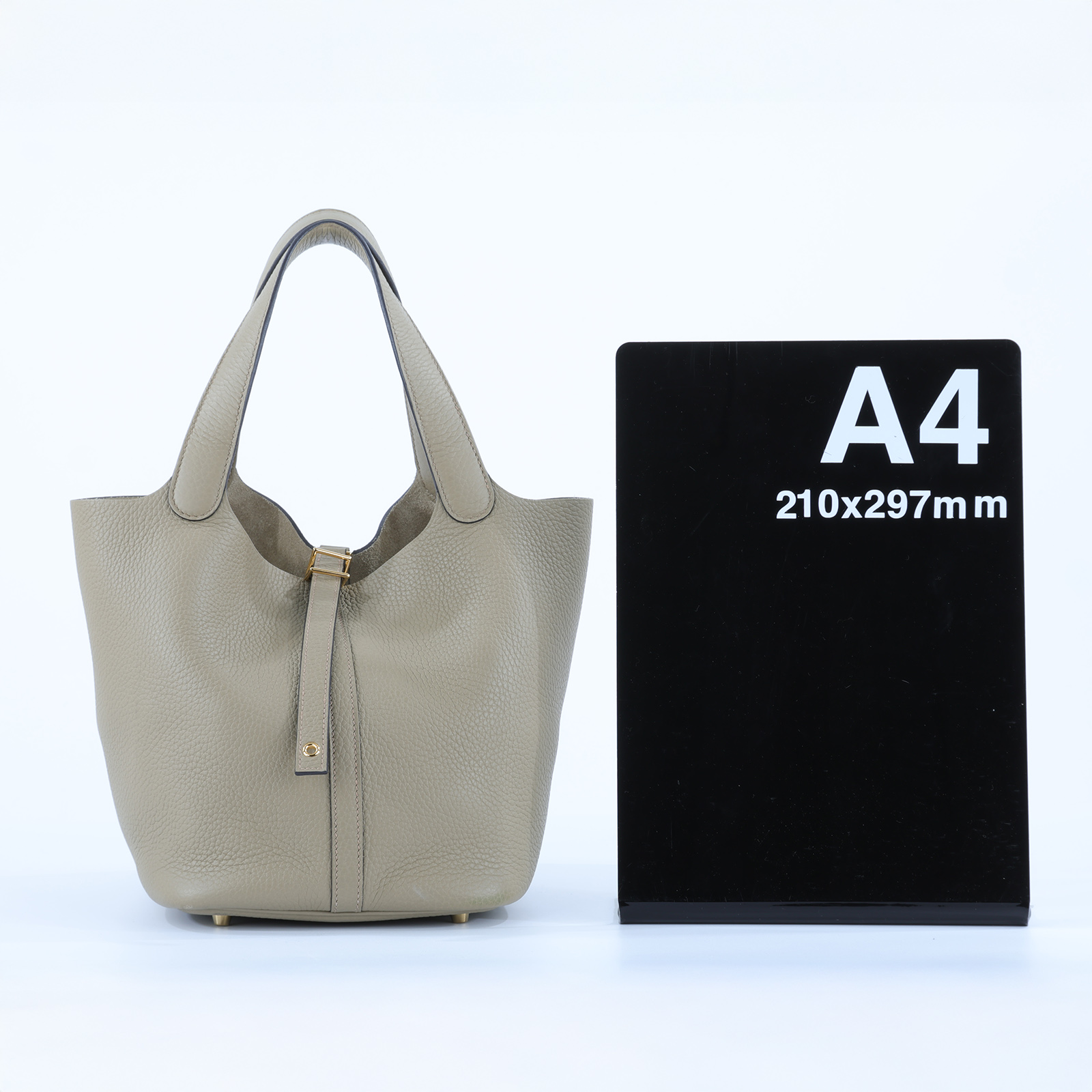 愛馬仕 Hermes Picotin Lock 22 菜籃子包 金色五金 馬爾法米色 H060991CC8Q /W刻  原廠盒子/防塵袋/鎖組/購買證明影本