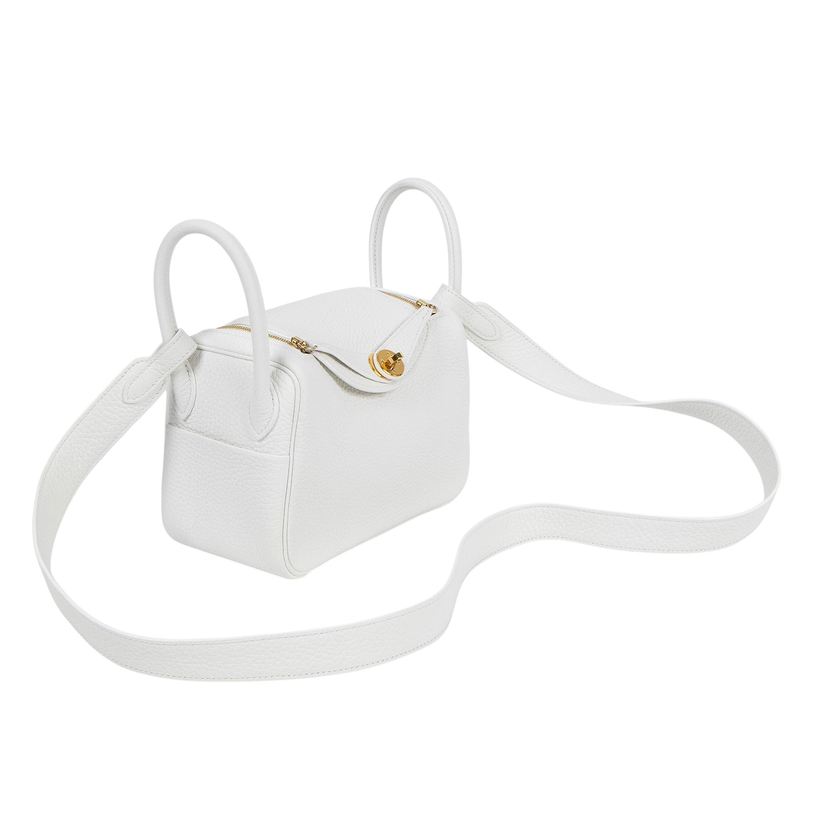 愛馬仕 Hermes Lindy 琳迪包 迷你 新白色 金色五金 H079086CC0U W刻 新白MINI LINDY 原廠盒子/防塵袋