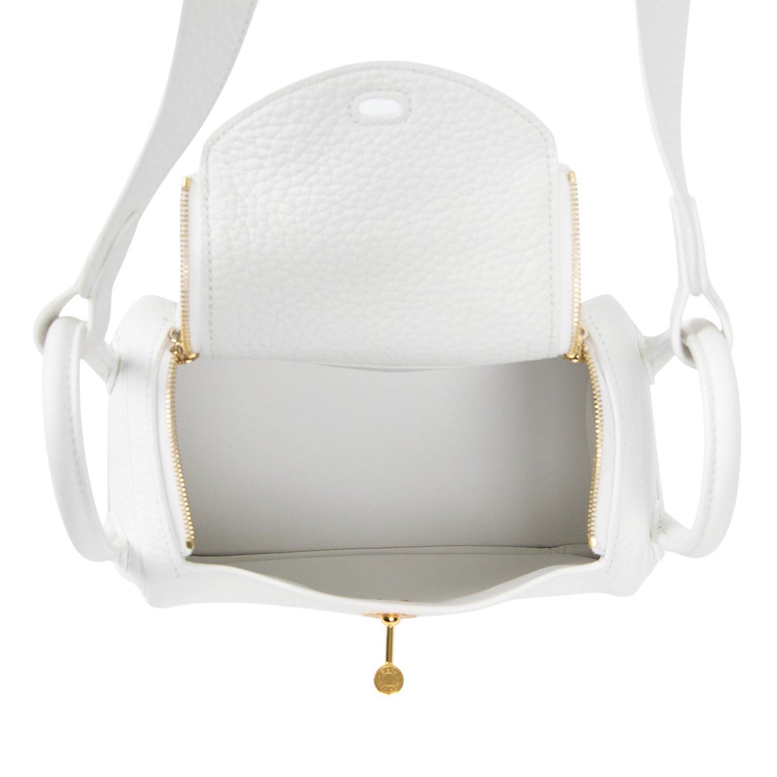 愛馬仕 Hermes Lindy 琳迪包 迷你 新白色 金色五金 H079086CC0U W刻 新白MINI LINDY 原廠盒子/防塵袋