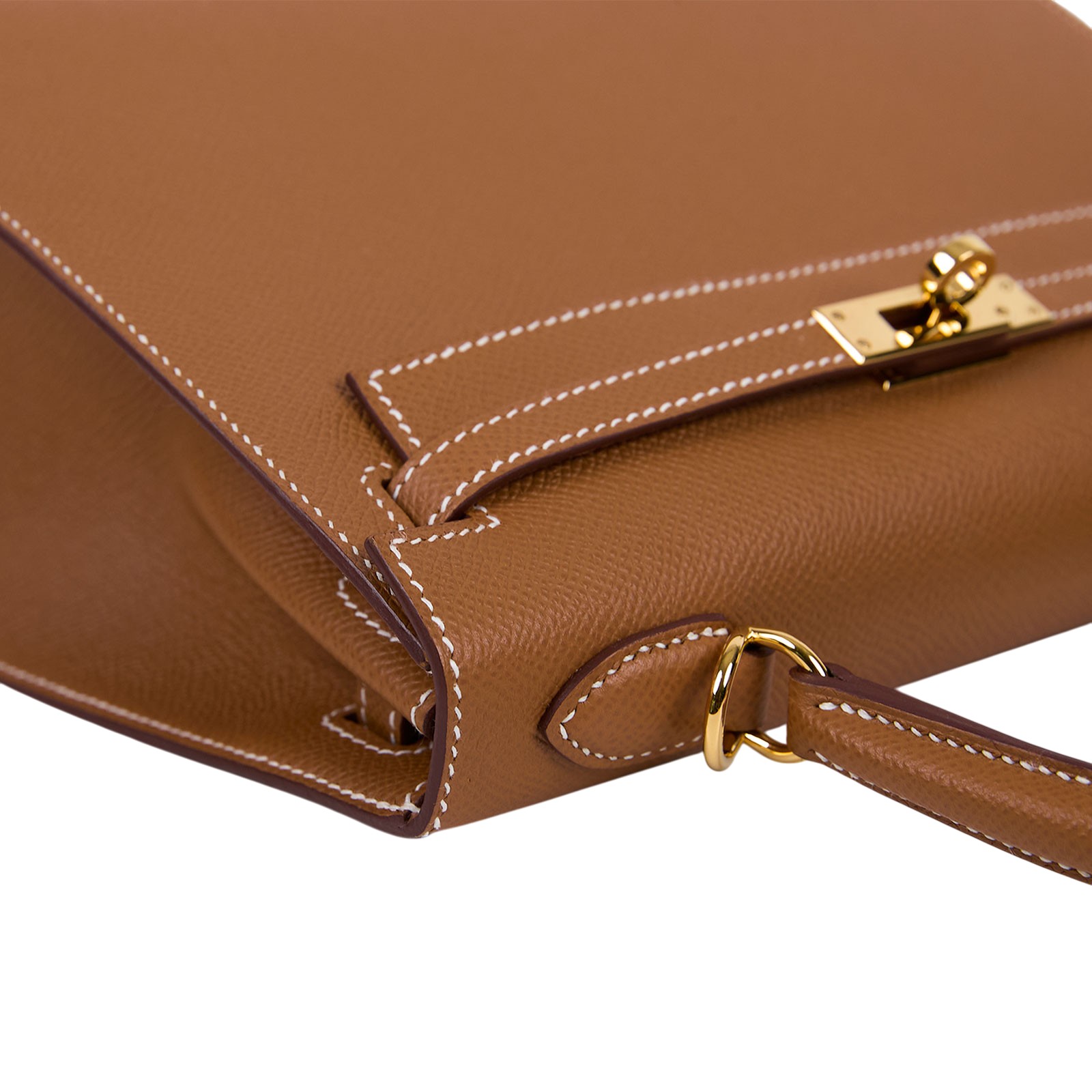 愛馬仕 Hermes Kelly Bag 凱莉包 25 金棕 金色五金 H038416CC37 /W刻  原廠盒子/防塵袋/鎖組/背帶/購買證明