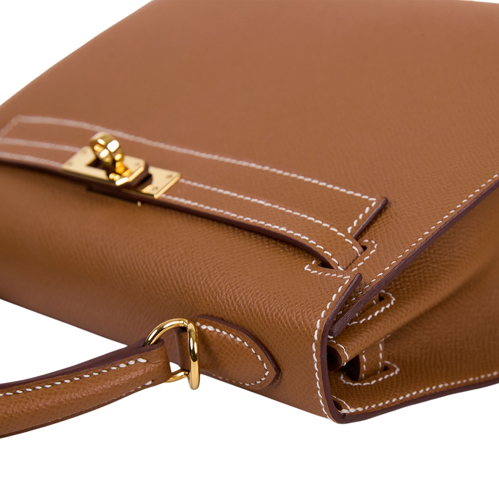 愛馬仕 Hermes Kelly Bag 凱莉包 25 金棕 金色五金 H038416CC37 /W刻  原廠盒子/防塵袋/鎖組/背帶/購買證明