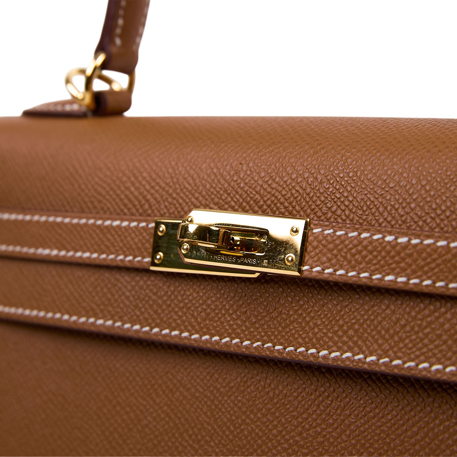 愛馬仕 Hermes Kelly Bag 凱莉包 25 金棕 金色五金 H038416CC37 /W刻  原廠盒子/防塵袋/鎖組/背帶/購買證明
