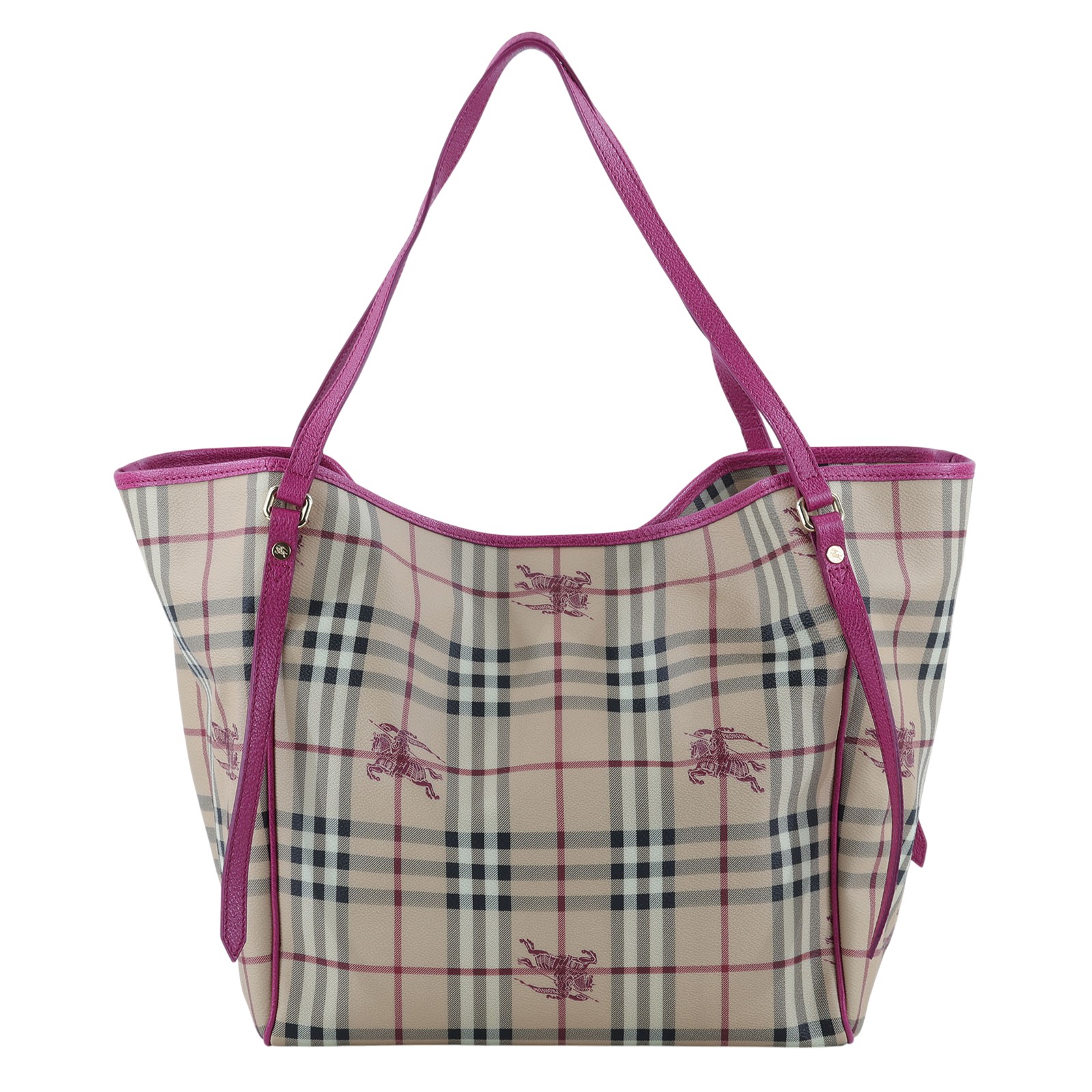 博柏利 BURBERRY 托特包  粉邊格紋TOTE 防塵袋