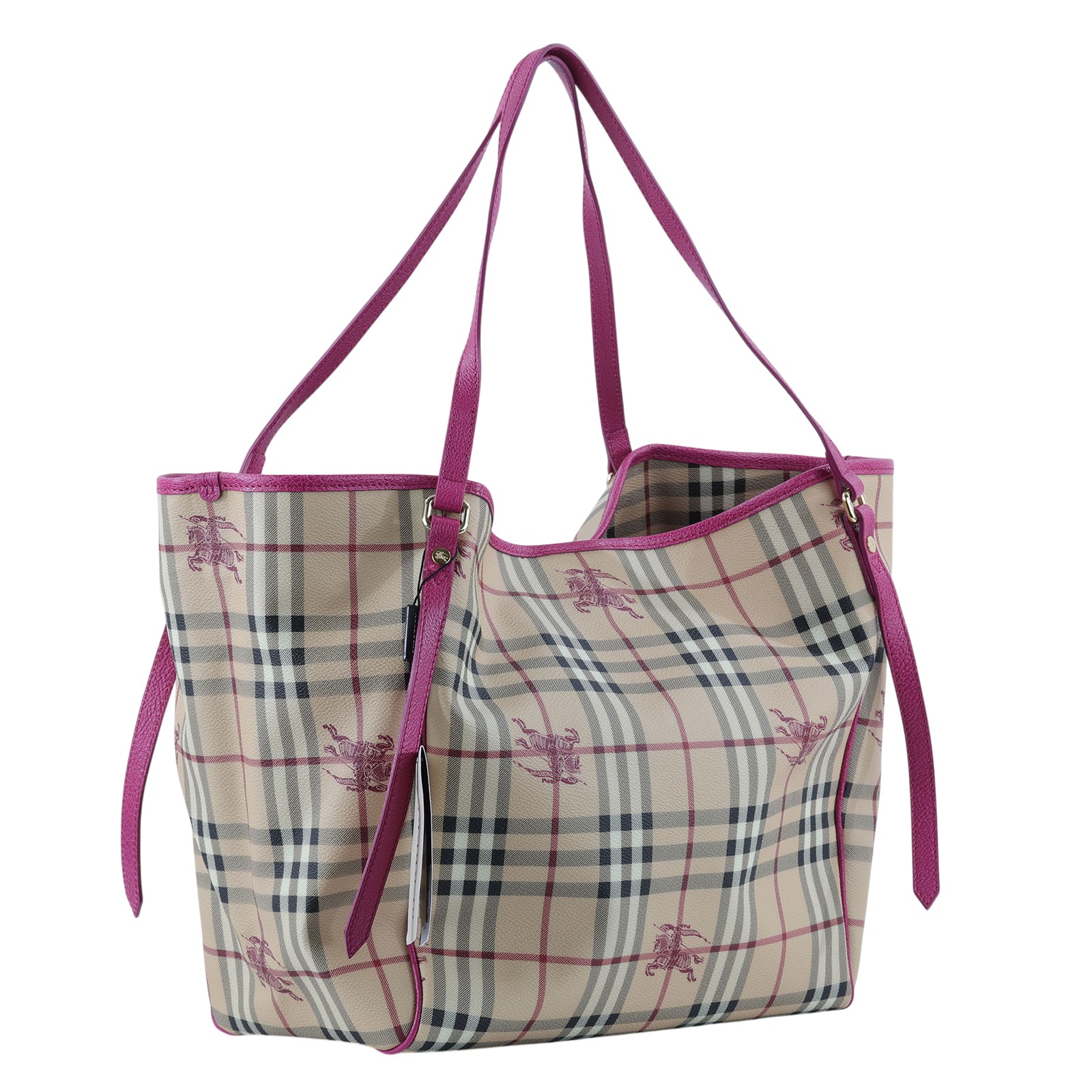 博柏利 BURBERRY 托特包  粉邊格紋TOTE 防塵袋