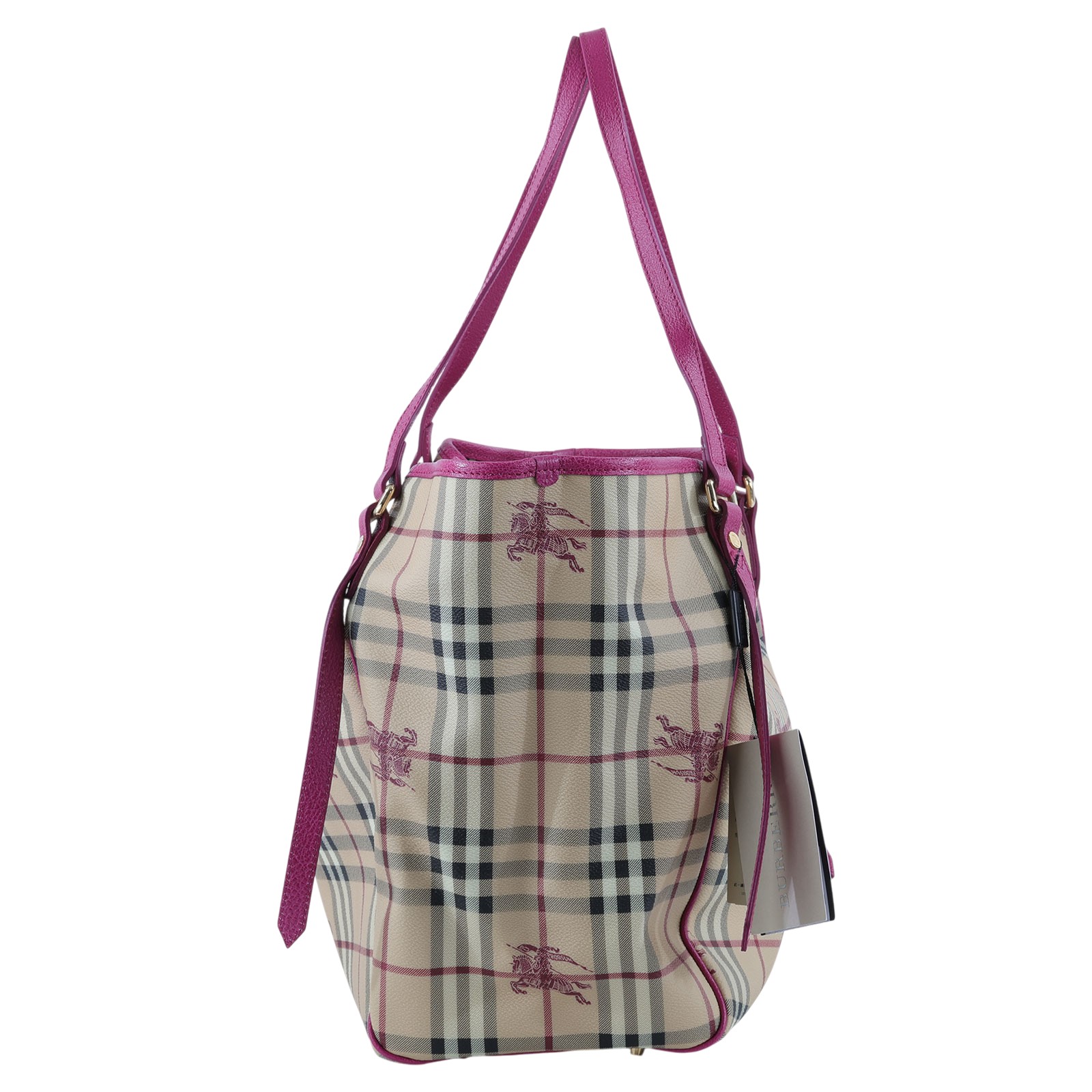 博柏利 BURBERRY 托特包  粉邊格紋TOTE 防塵袋