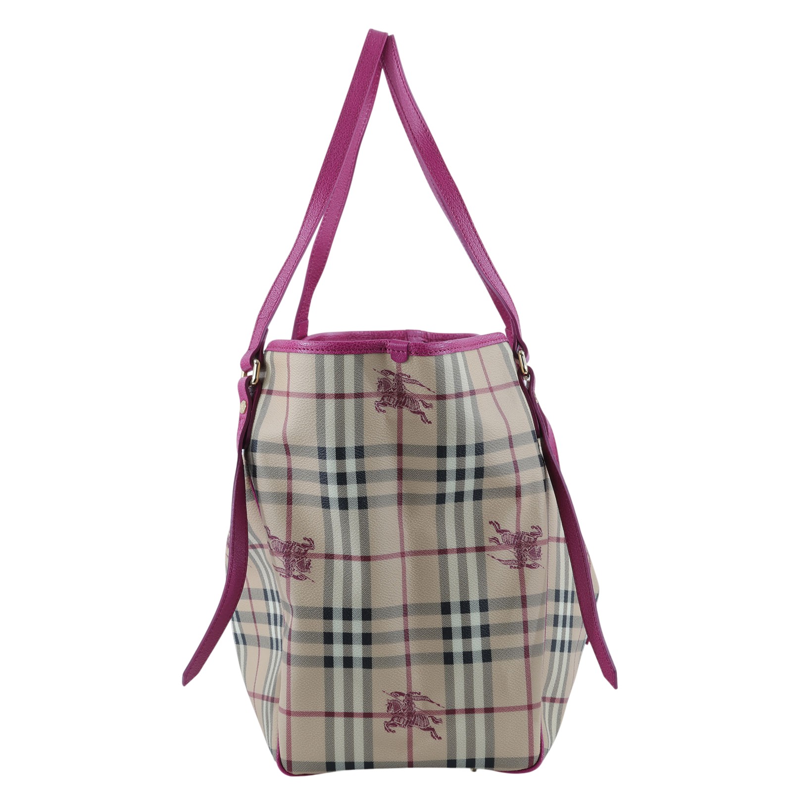 博柏利 BURBERRY 托特包  粉邊格紋TOTE 防塵袋